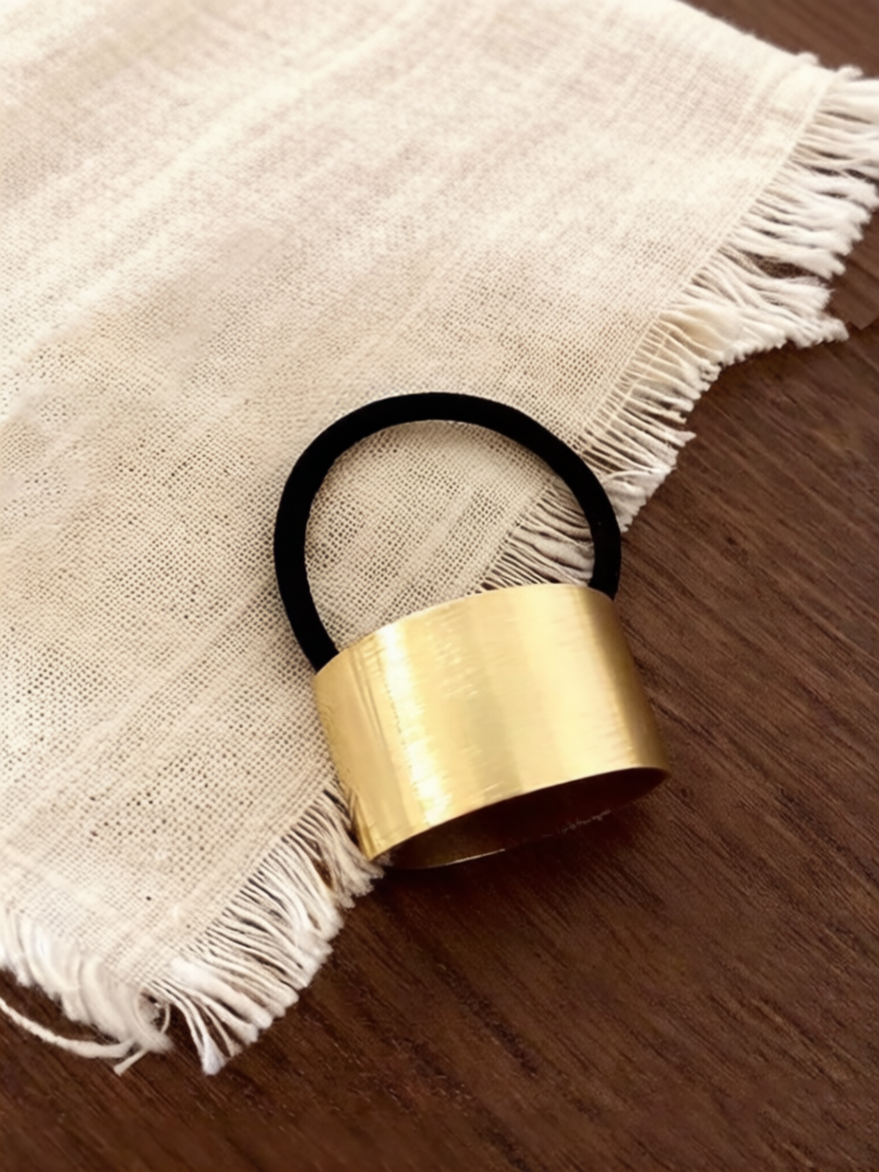 Gold Tone Metal Hair Ring