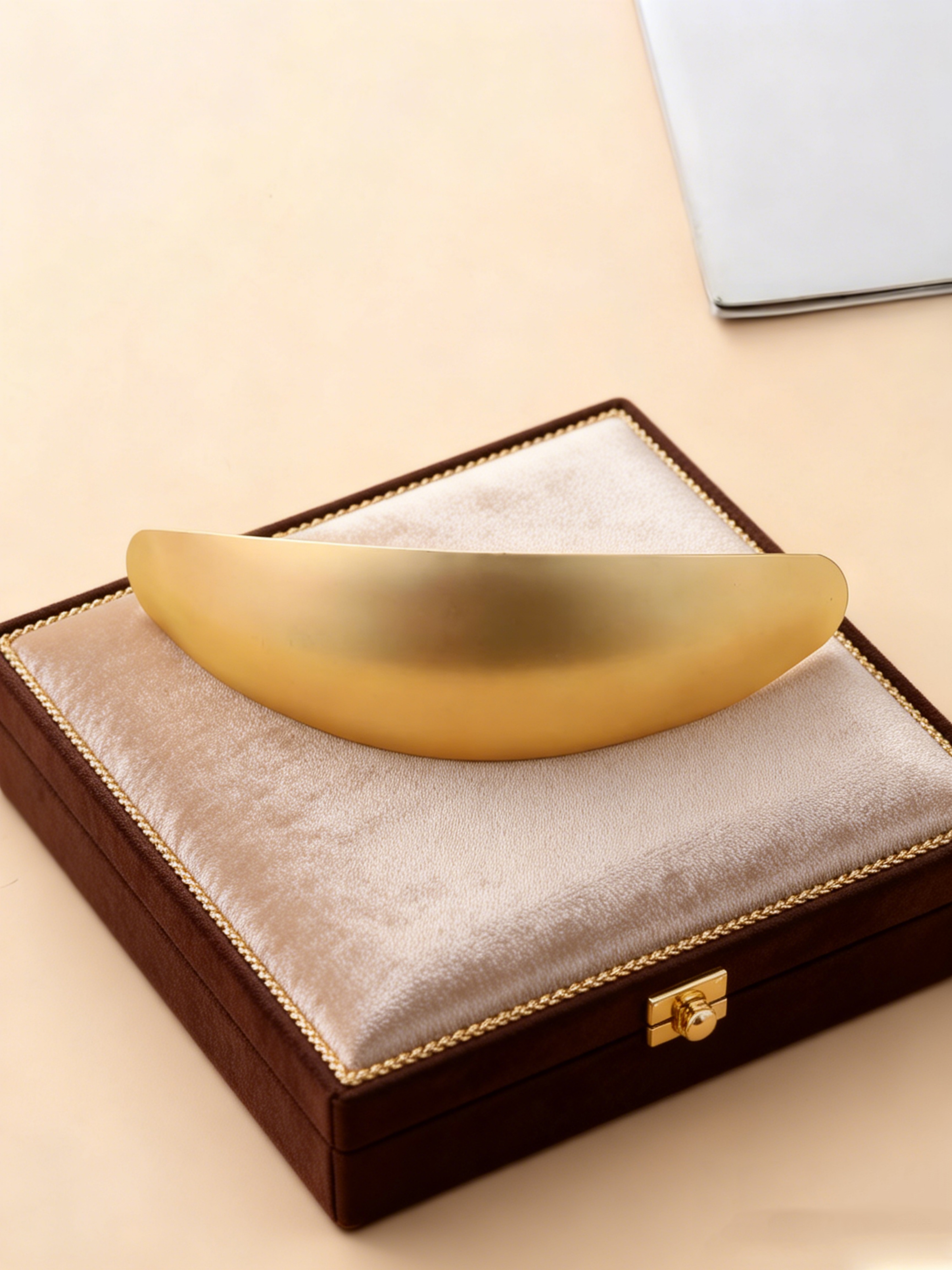 Gold Oval Plain Hair Clip