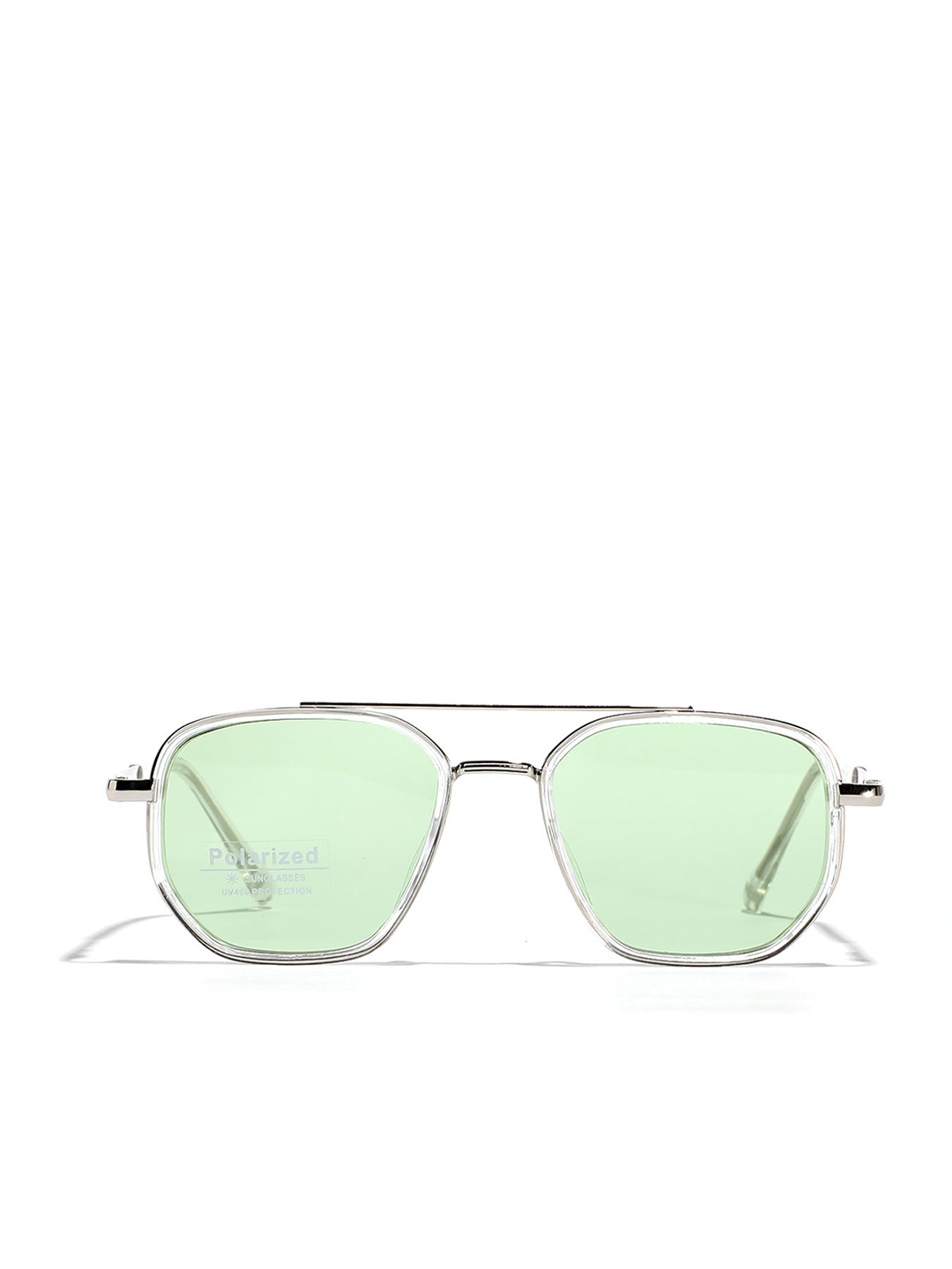 Silver Double Bridge Aviator Sunglasses