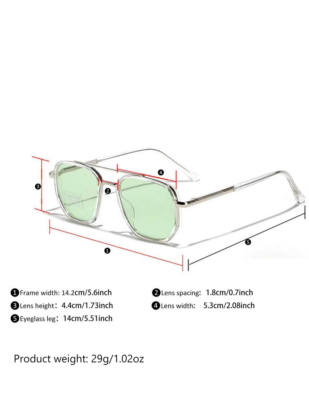 Silver Double Bridge Aviator Sunglasses