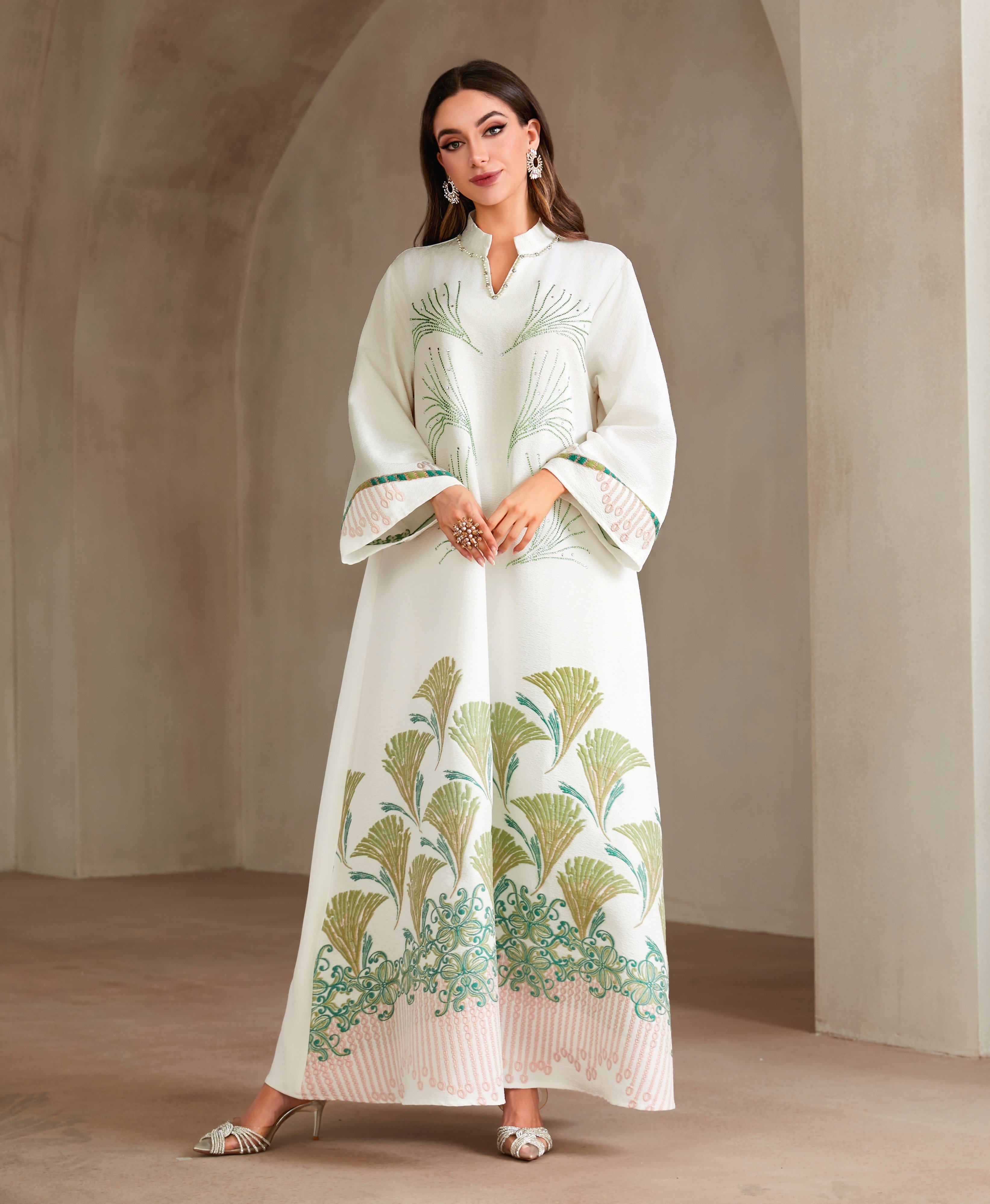 Maxi Jalabiya with  Embellishments