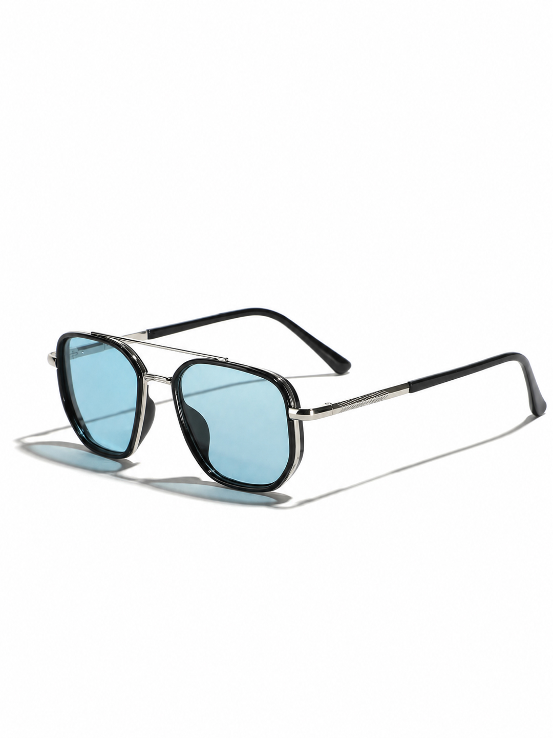 Silver Double Bridge Aviator Sunglasses