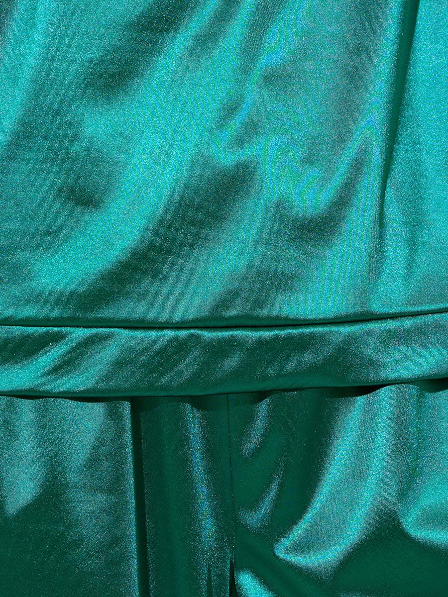 Emerald Green Satin Trousers and Top Co-ord Set