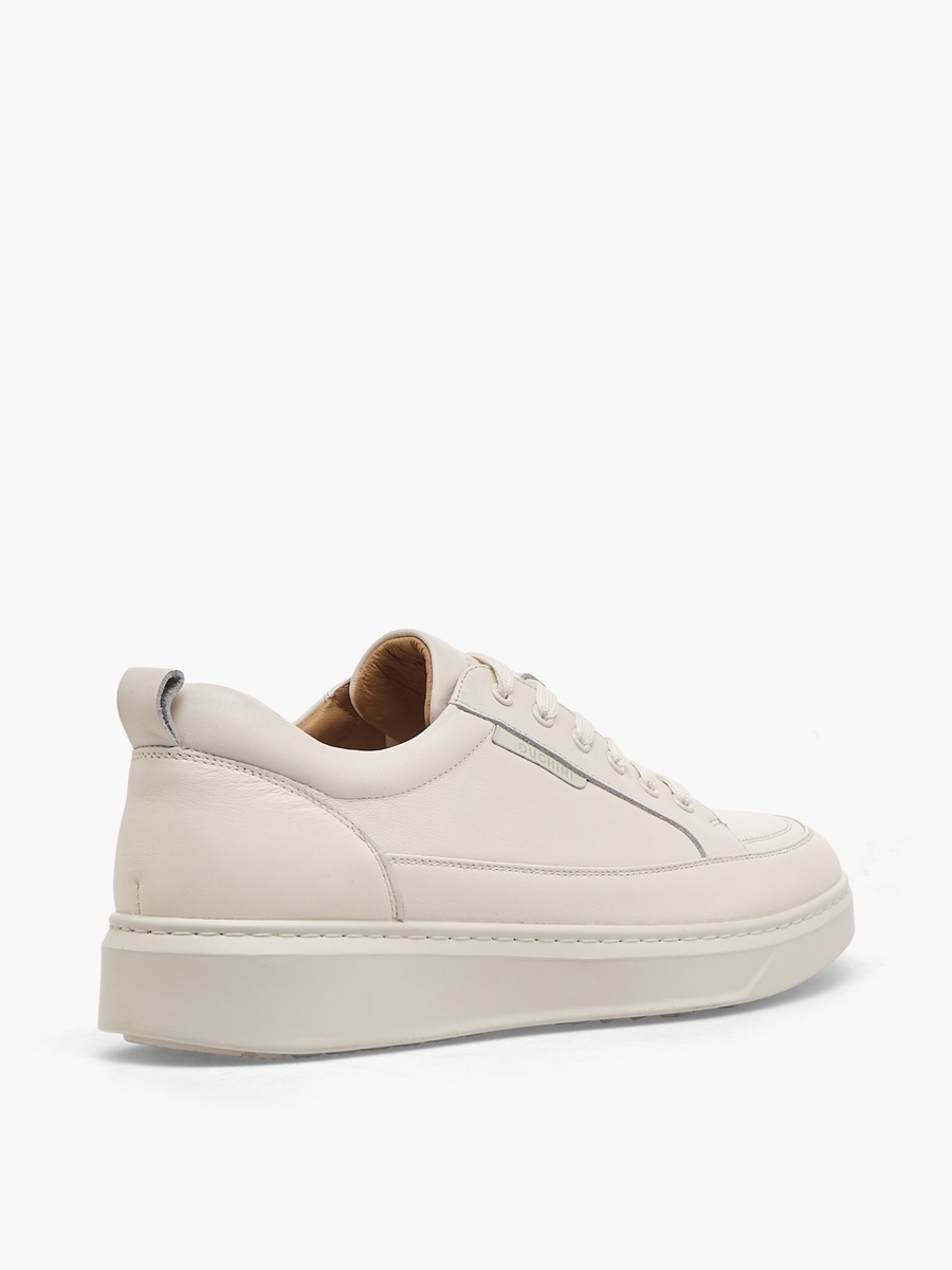 Men Lace-Up Leather Ankle Sneakers