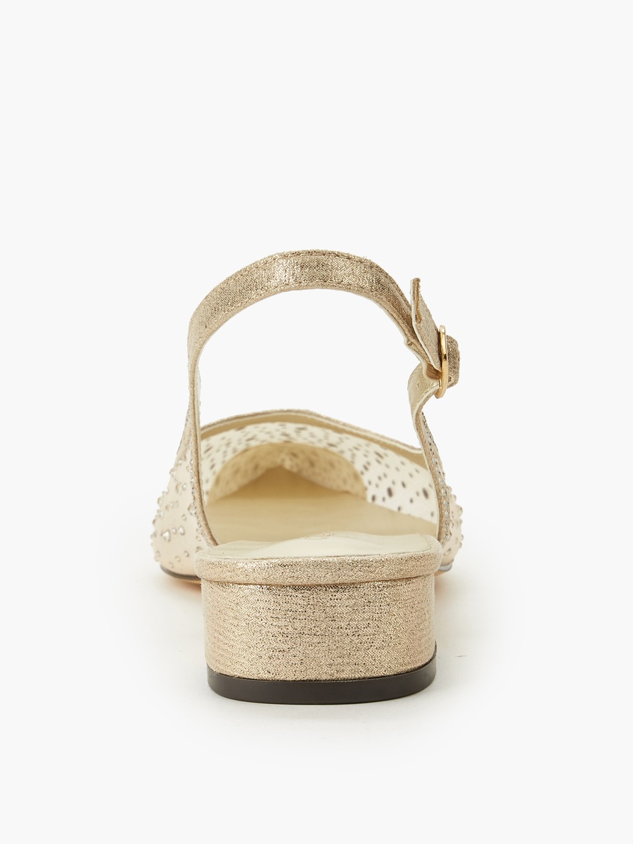 Women Embellished Buckle Closure Pointed Toe Shoes