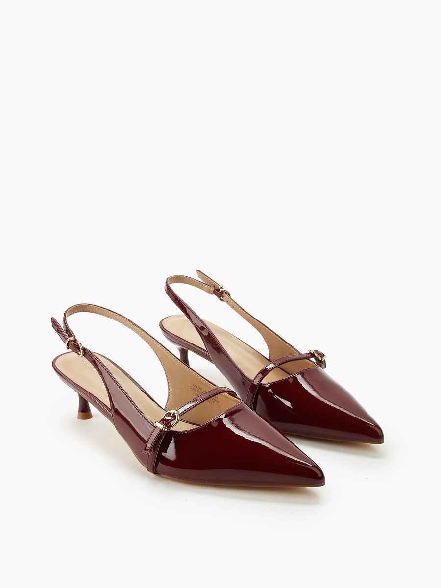Women Kitten Heel Pointed Toe Shoes