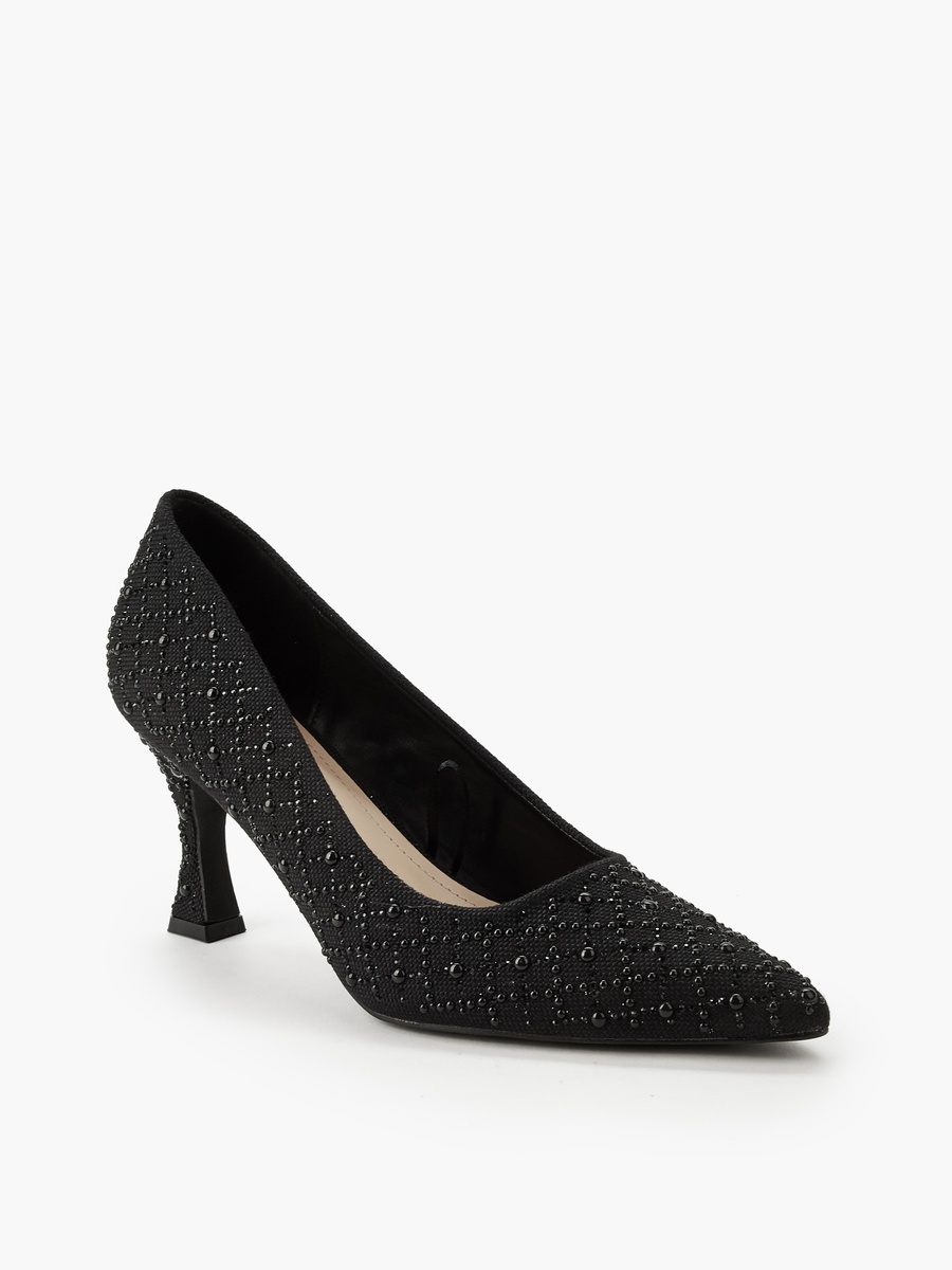 Women Embellished Flared Heel Pumps