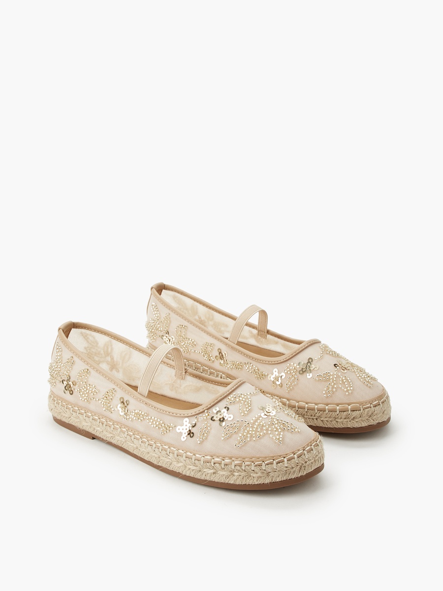 حذاء باليرينا مزين بالترتر للنساء من سيليست