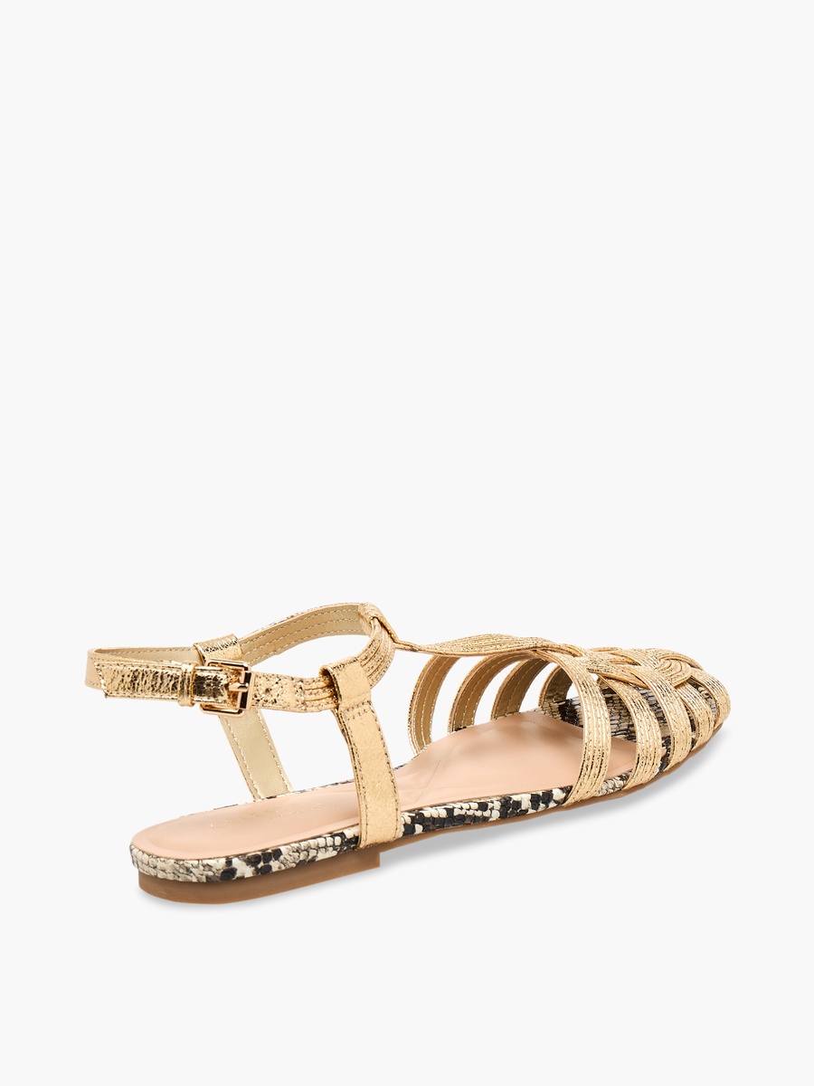 Women Textured Ankle Strap Sandals