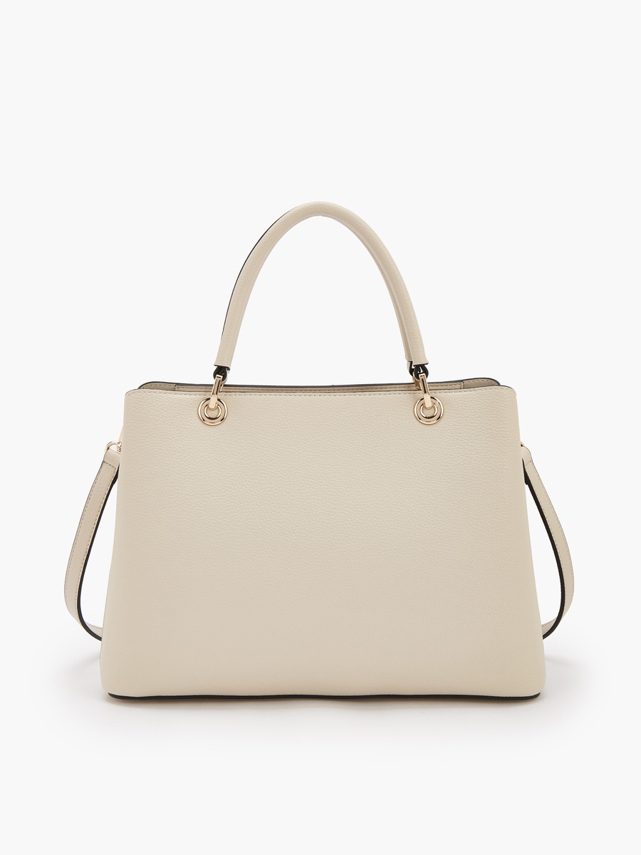 Chain Accent Tote Bag with Detachable Strap