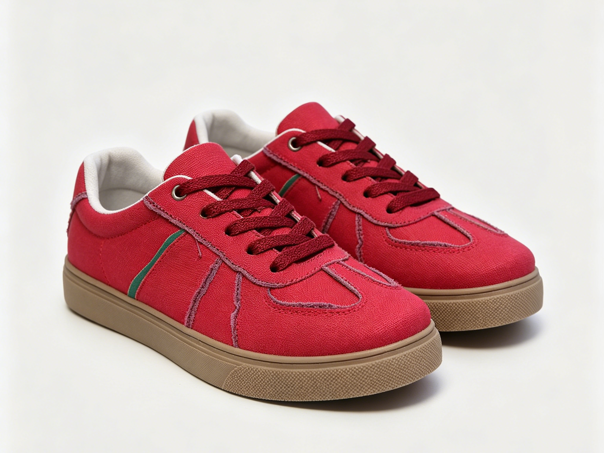 Womens Magenta Flat Casual Sneakers