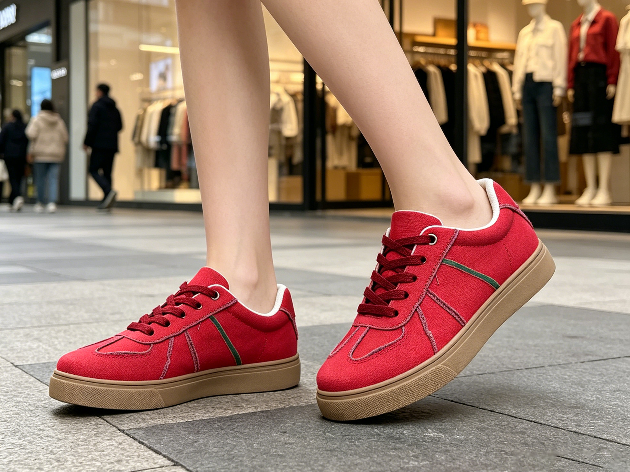 Womens Magenta Flat Casual Sneakers