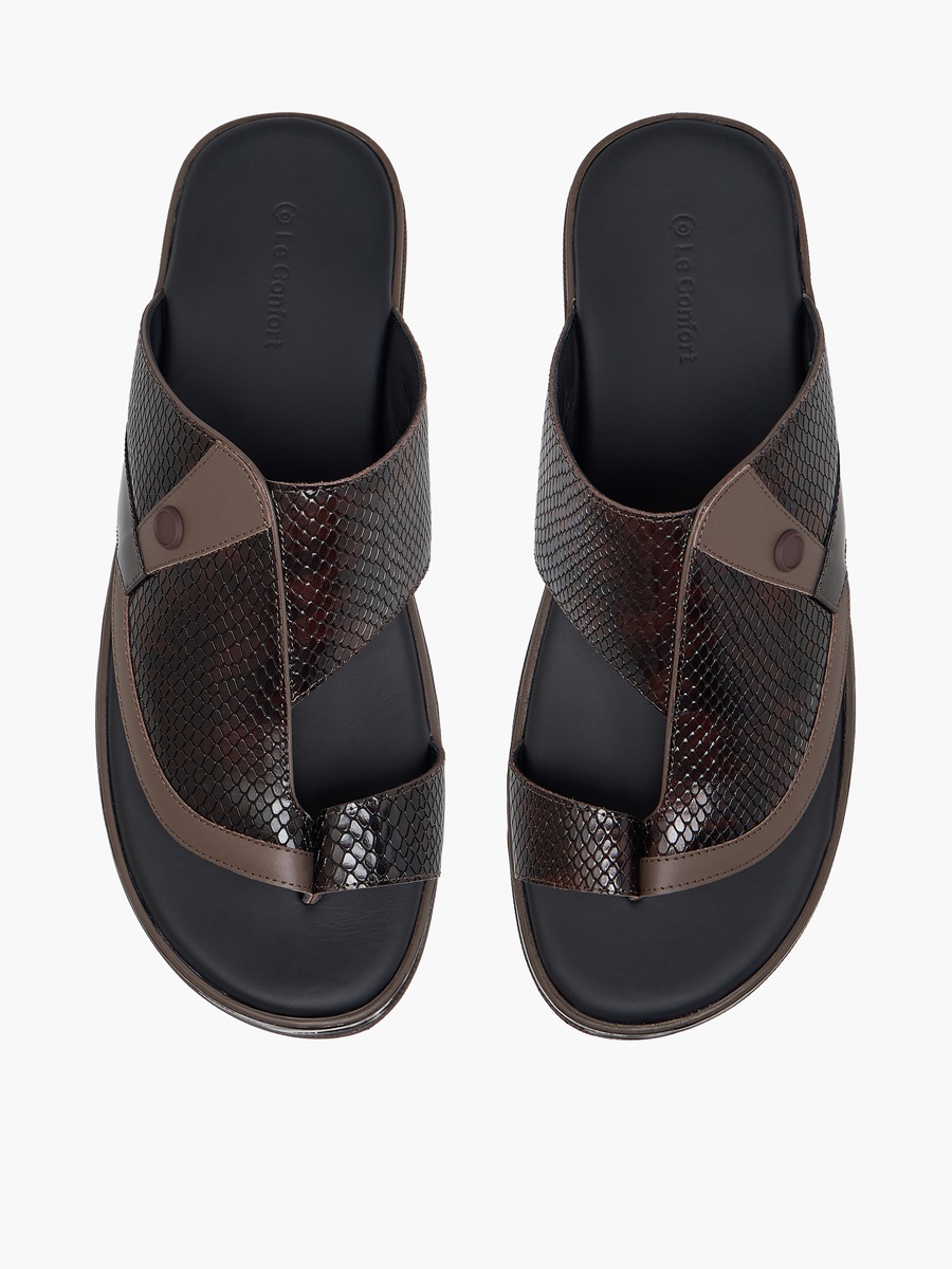 Men Slip-On Leather Arabic Sandals