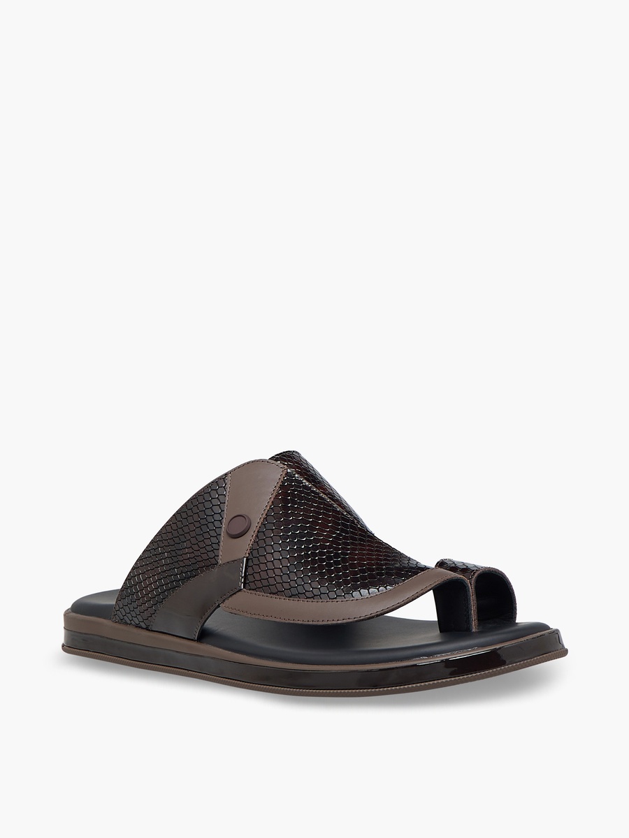 Men Slip-On Leather Arabic Sandals