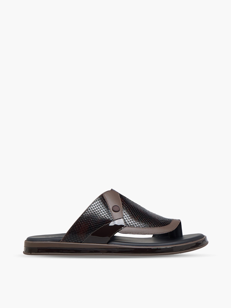 Men Slip-On Leather Arabic Sandals
