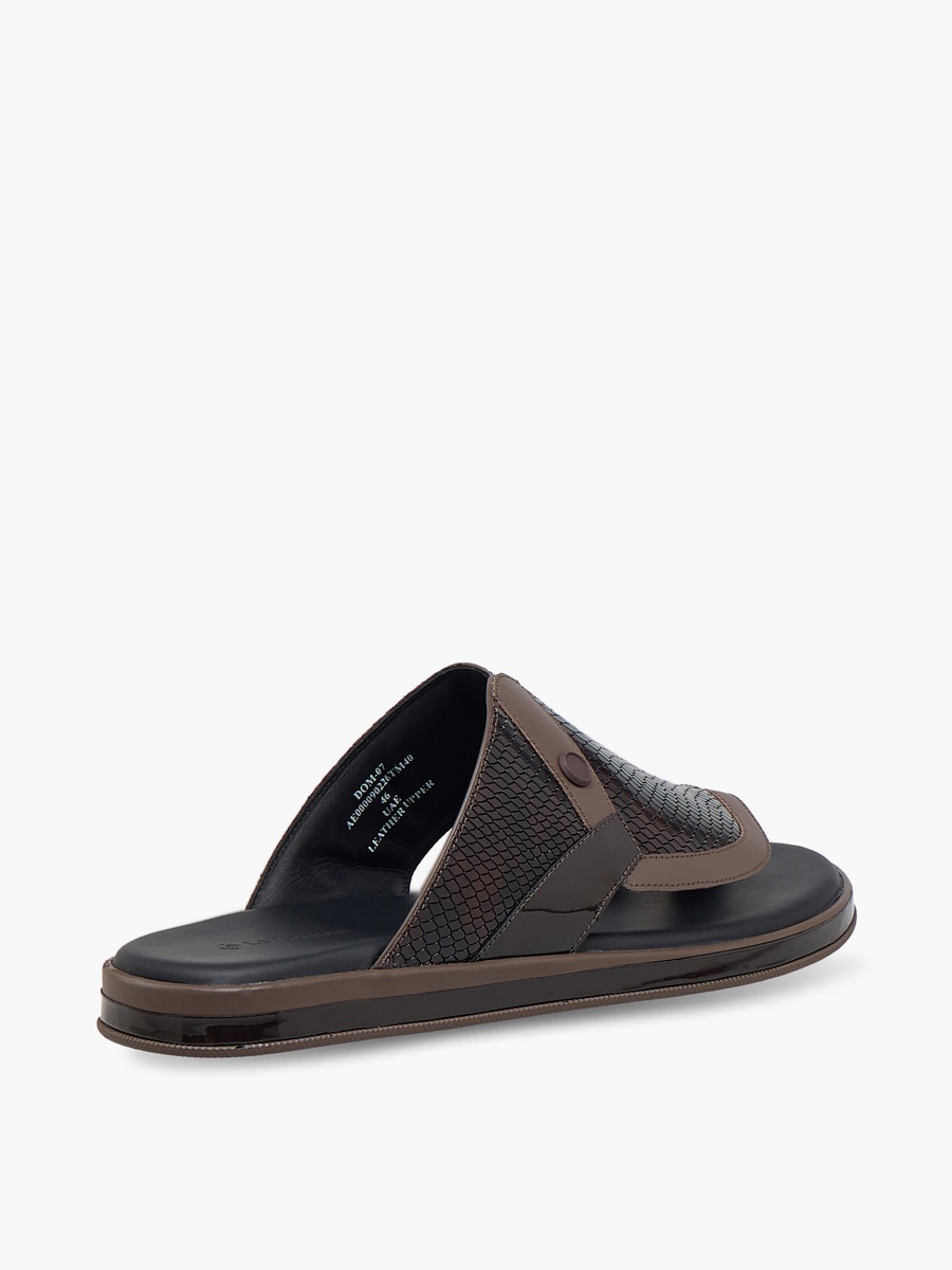 Men Slip-On Leather Arabic Sandals