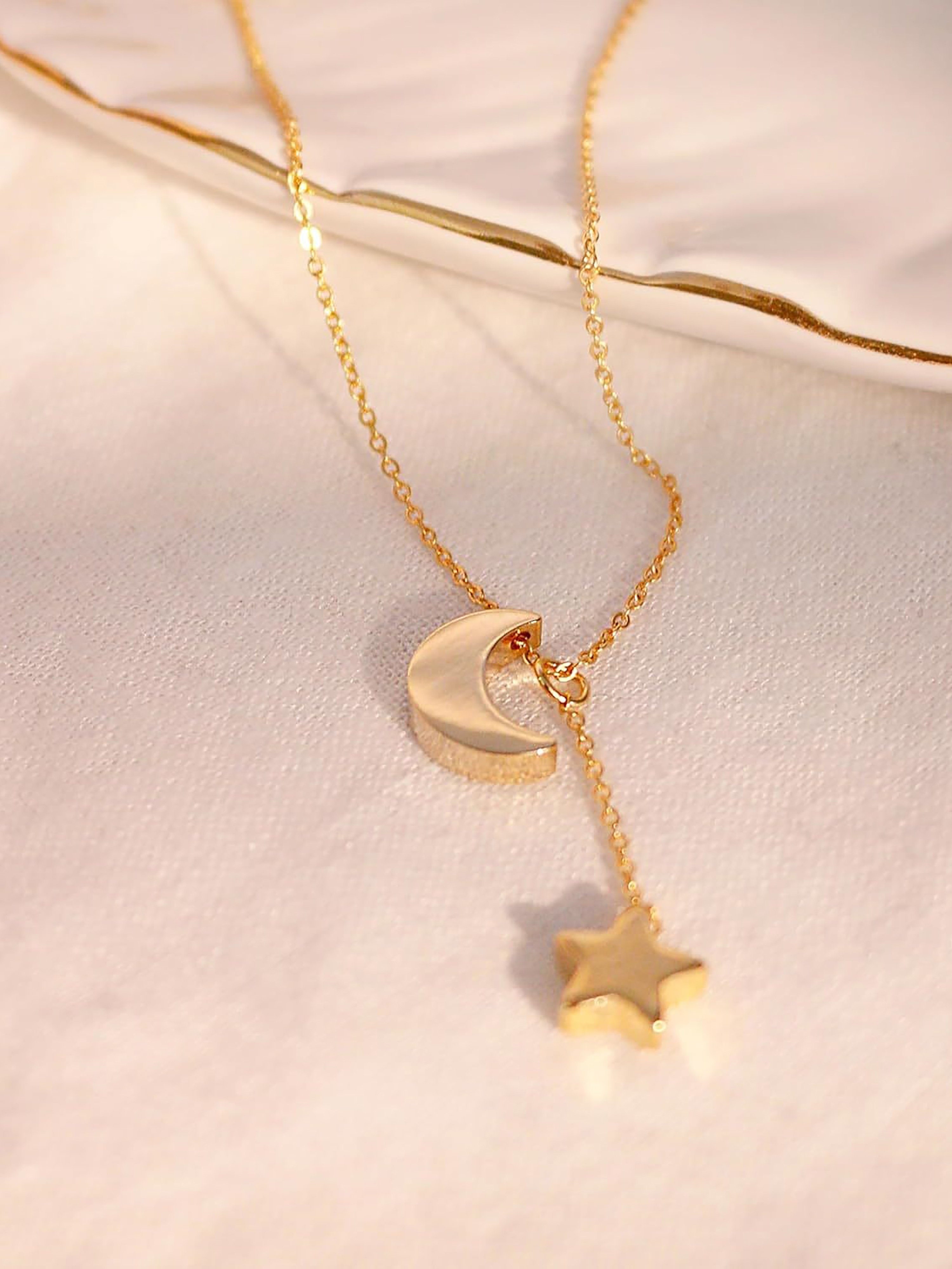 Star and Moon Drop Anklet