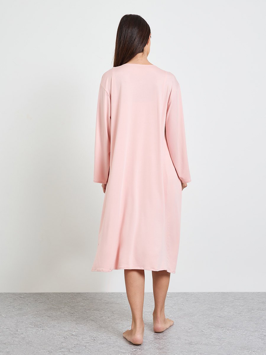 Pink Long Sleeve Nightwear Robe