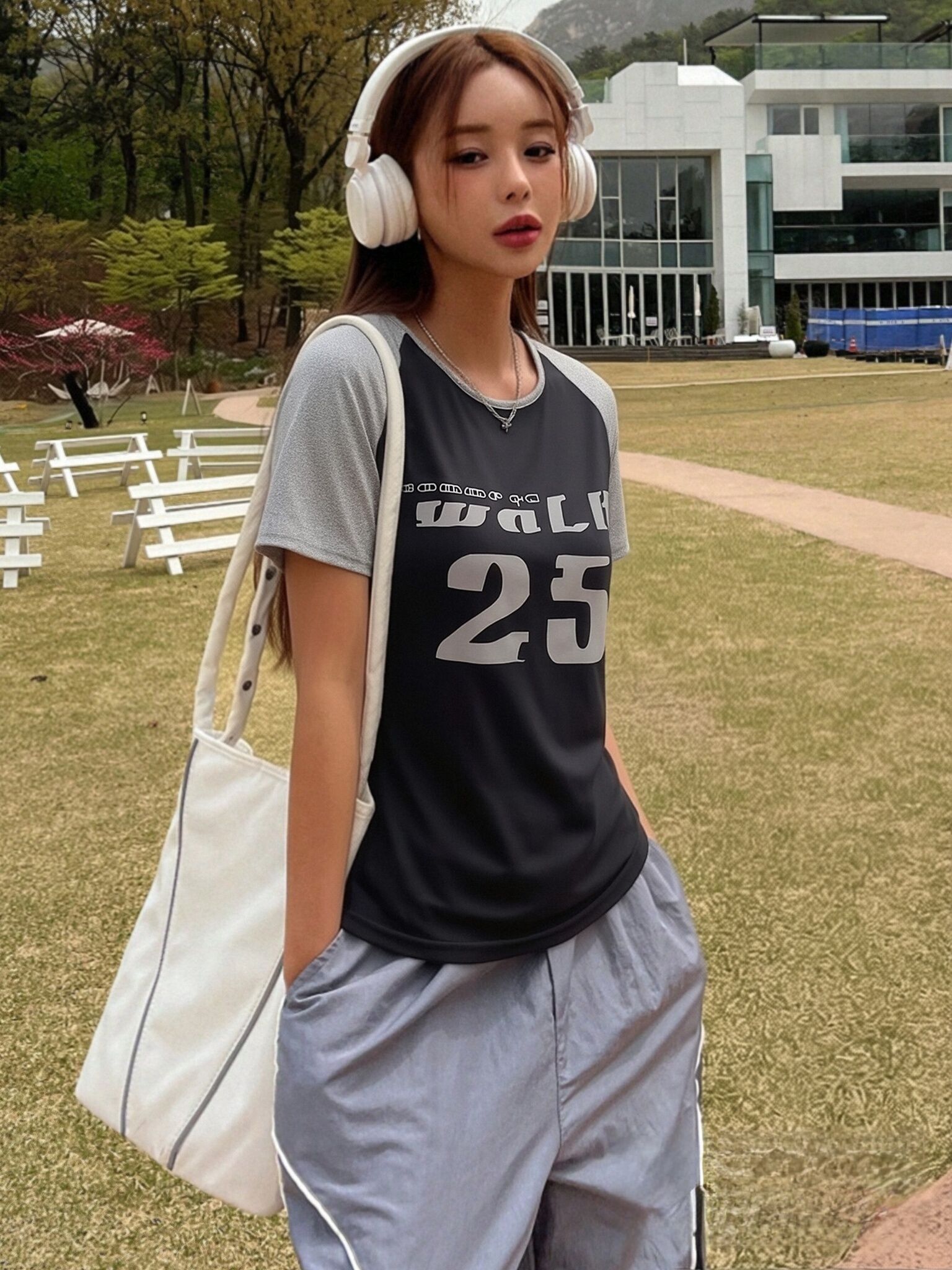 Multi-Color Graphic Print Raglan Sleeve T-Shirt