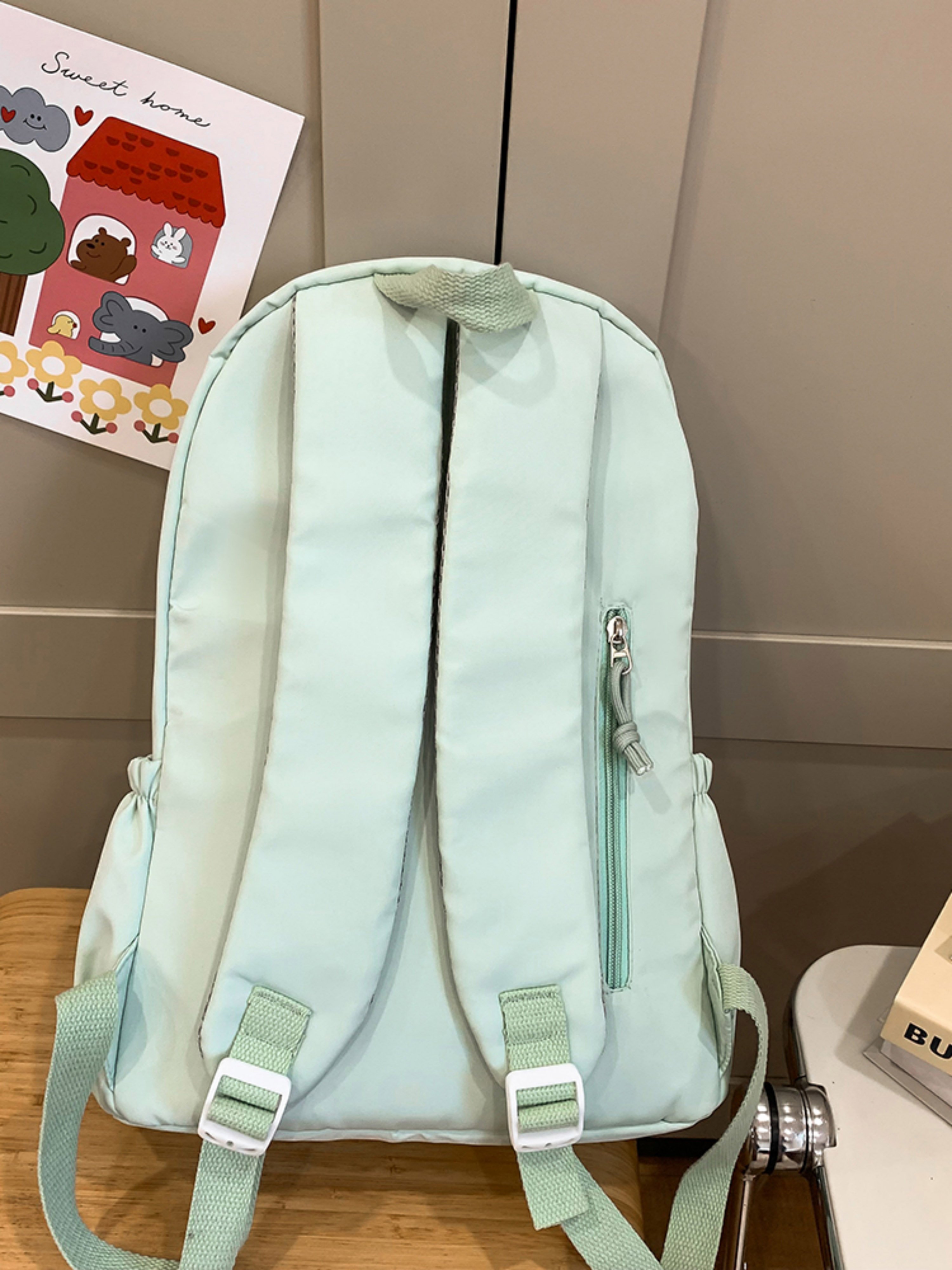 Mint Green Casual Backpack