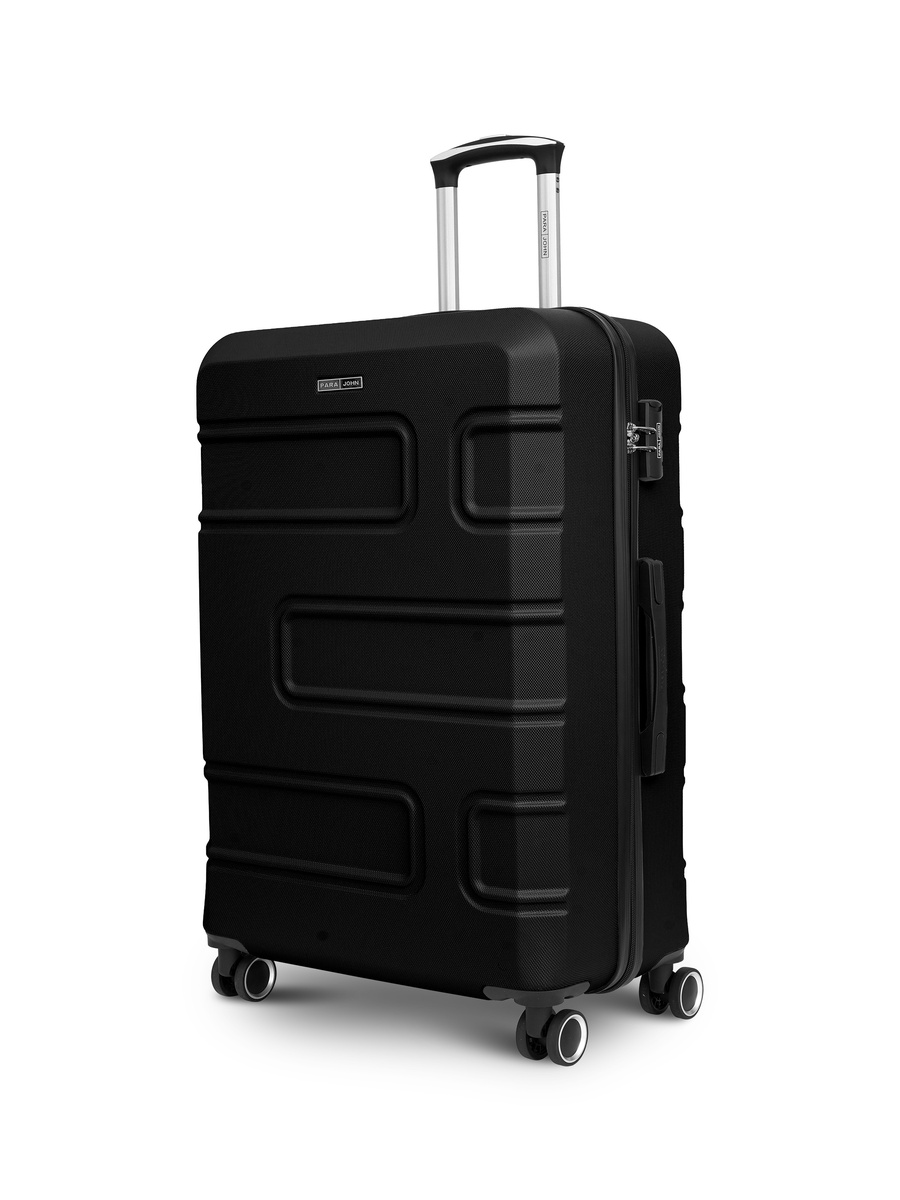 Urbanshield 2-Piece Luggage Set Lightweight Hard ABS Suitcase with Combination Lock and 8-Spinner Wheels, Black