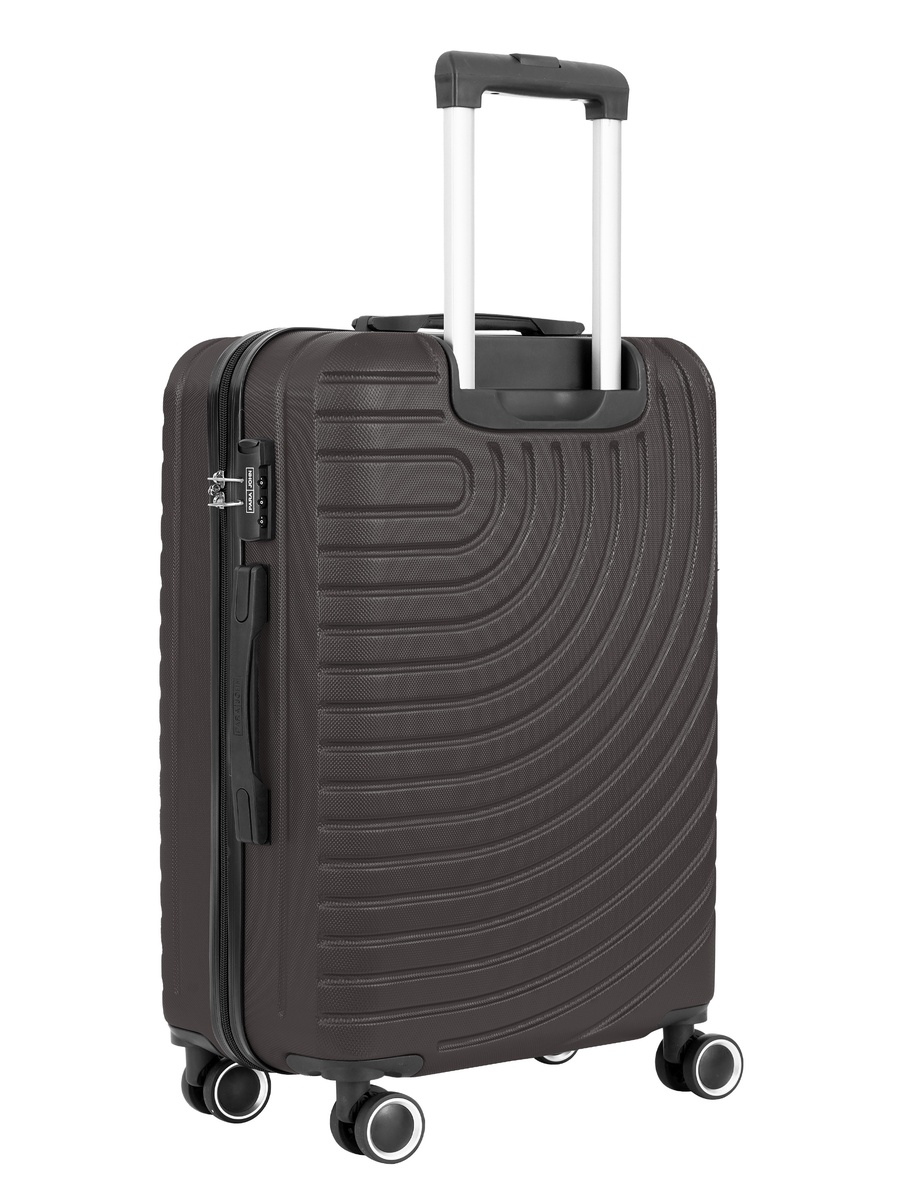 Spiral 20-Inch Cabin Luggage with Combination Lock and 8-Spinner Wheels, Grey
