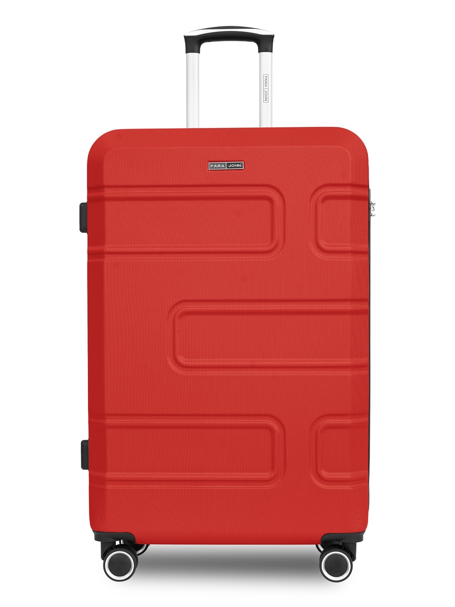 Urbanshield 2-Piece Luggage Set Lightweight Hard ABS Suitcase with Combination Lock and 8-Spinner Wheels, Red