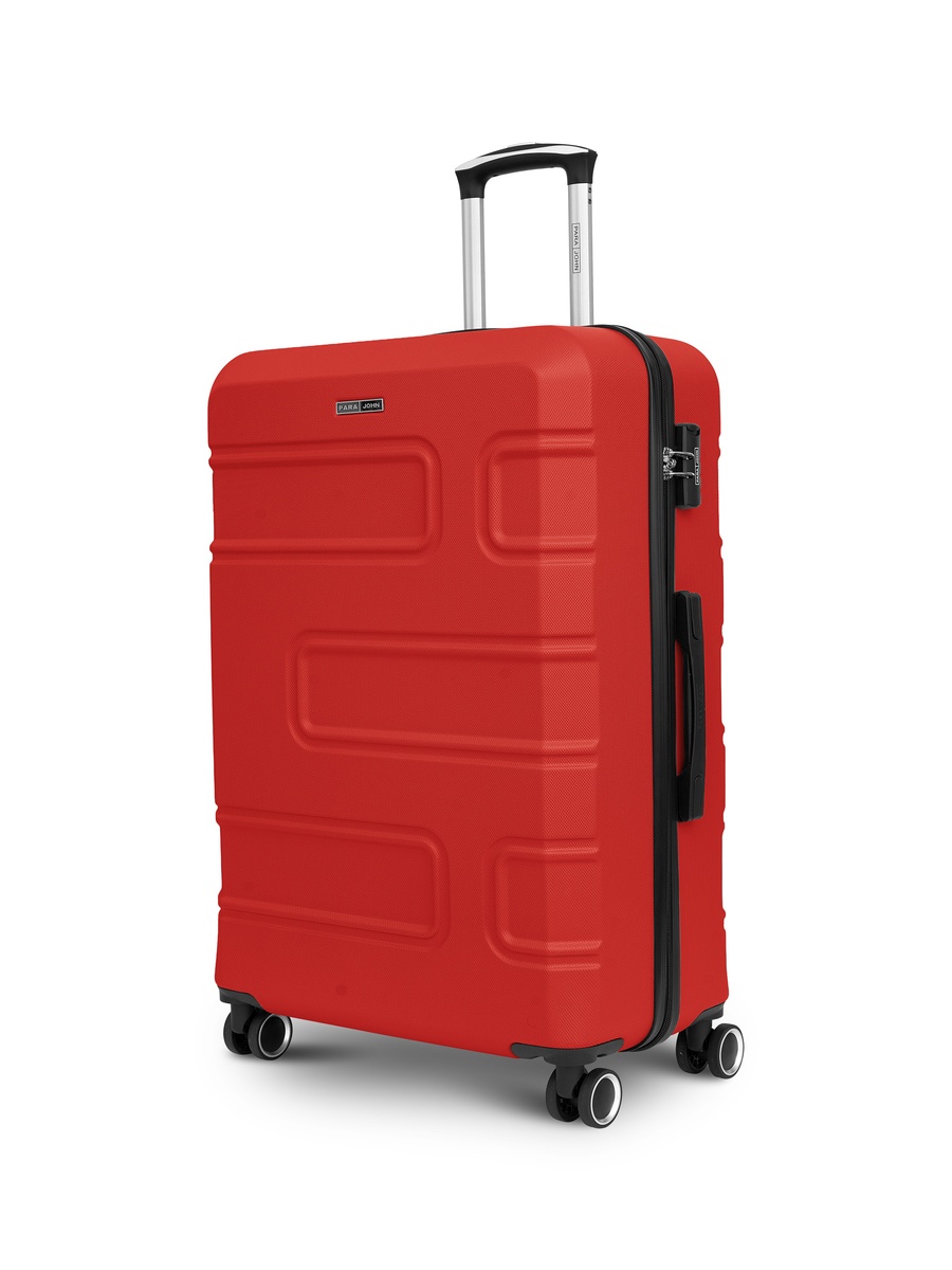 Urbanshield 2-Piece Luggage Set Lightweight Hard ABS Suitcase with Combination Lock and 8-Spinner Wheels, Red