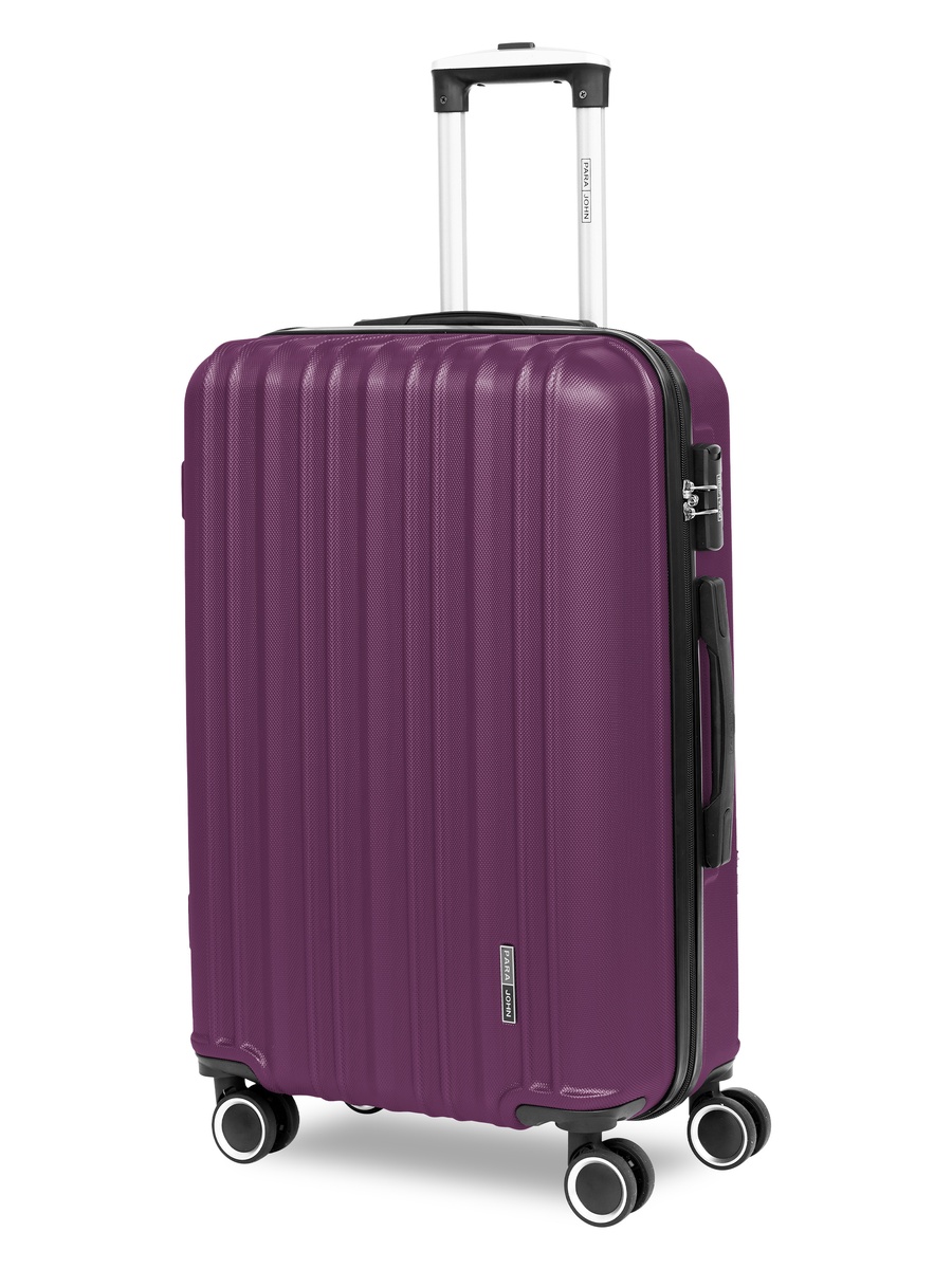 Orbit 20-Inch Cabin Luggage with Combination Lock and 8-Spinner Wheels, Purple
