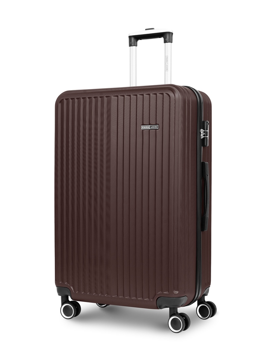 Ridge 2-Piece Luggage Set Lightweight Hard ABS Suitcase with Combination Lock and 8-Spinner Wheels, Coffee Brown