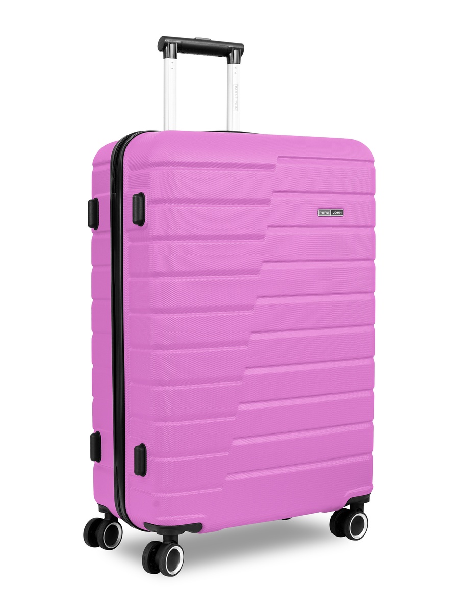 Twinora 20-Inch Cabin Luggage with Combination Lock and 8-Spinner Wheels, Pink