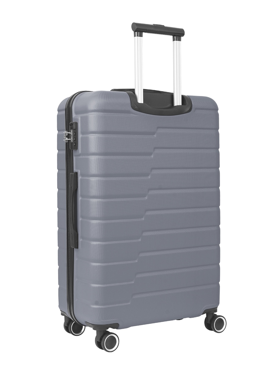 Twinora 28-Inch Large Luggage with Combination Lock and 8-Spinner Wheels, Silver