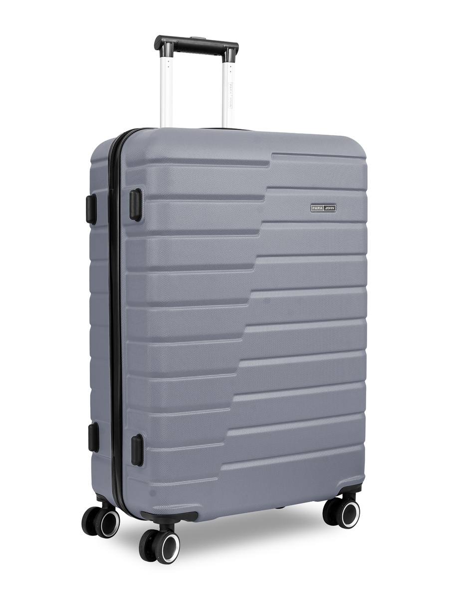 Twinora 28-Inch Large Luggage with Combination Lock and 8-Spinner Wheels, Silver