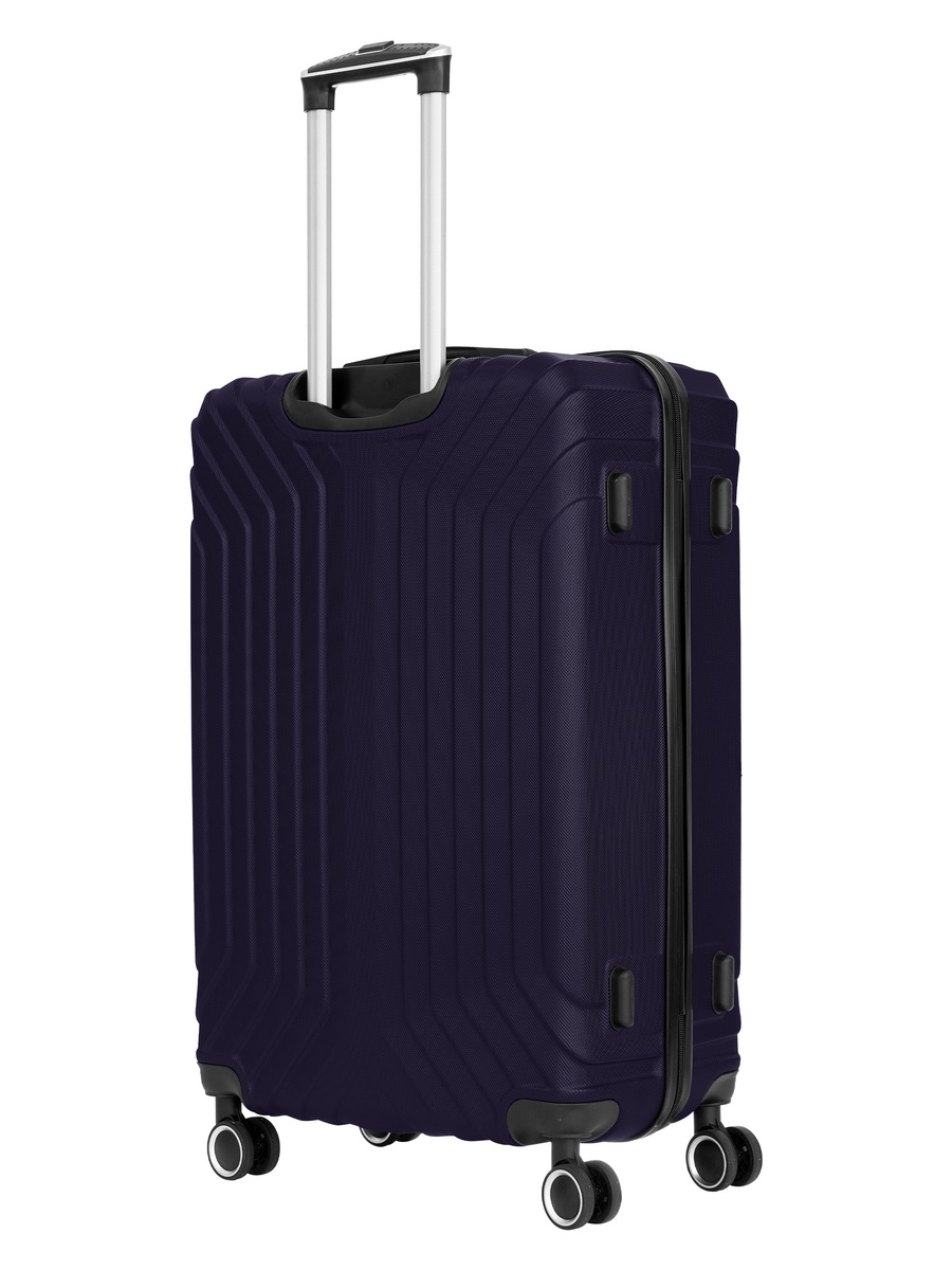 GlideX 20-Inch Cabin Luggage with Combination Lock and 8-Spinner Wheels, Navy Blue