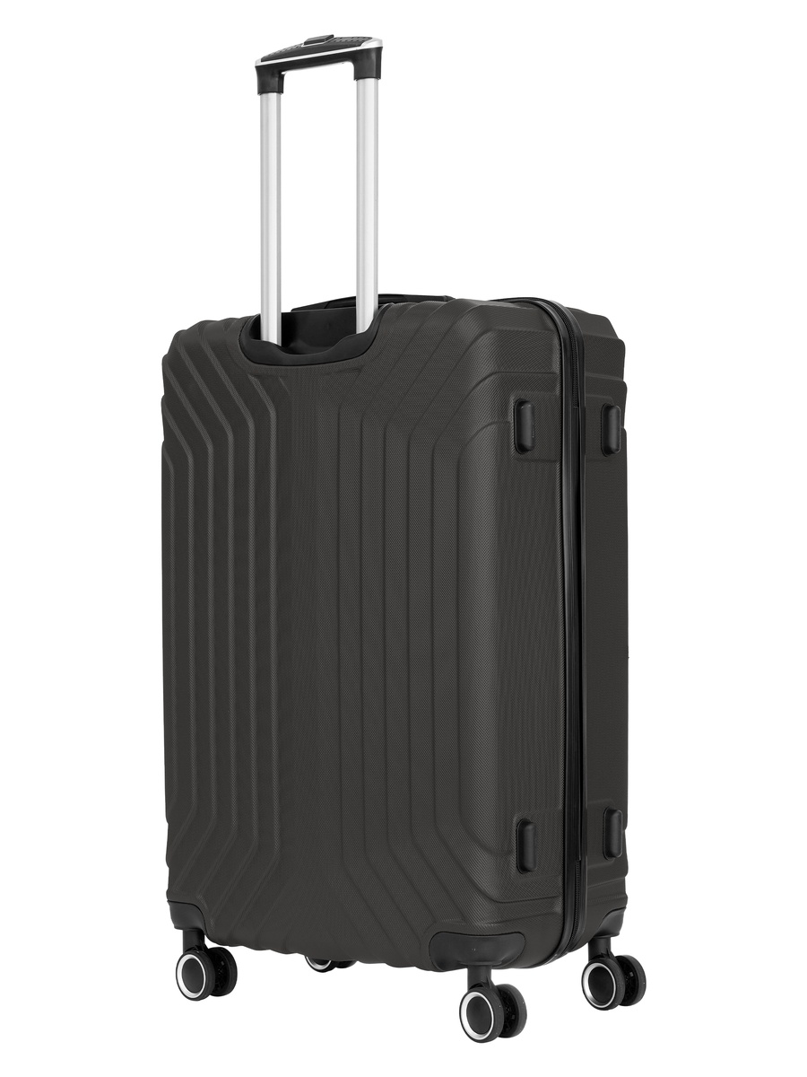 GlideX 28-Inch Large Luggage with Combination Lock and 8-Spinner Wheels, Grey