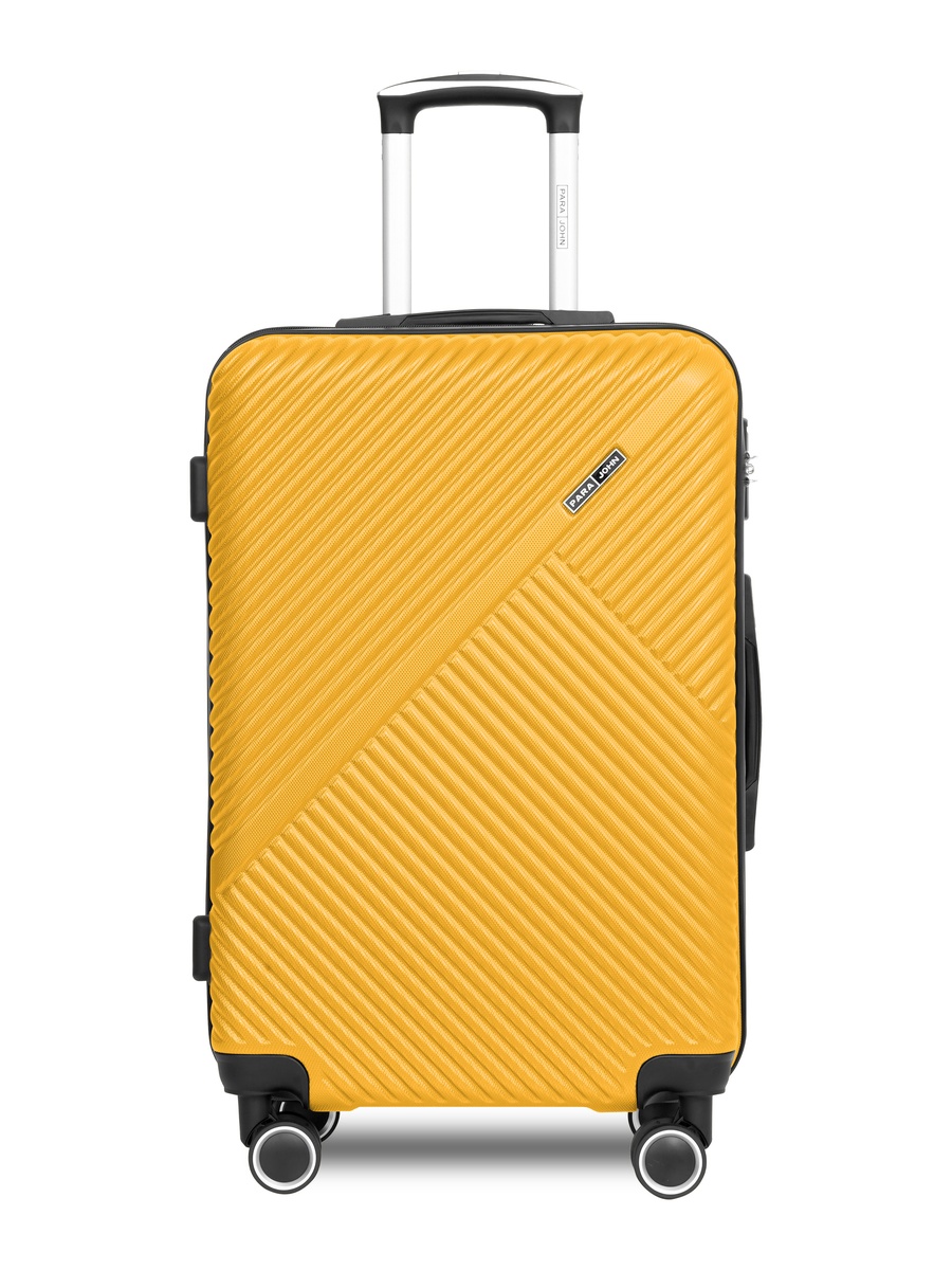 Aurora 20-Inch Cabin Luggage with Combination Lock and 8-Spinner Wheels, Yellow