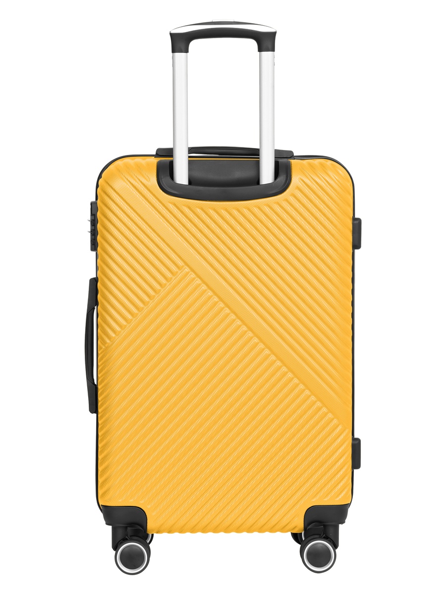 Aurora 20-Inch Cabin Luggage with Combination Lock and 8-Spinner Wheels, Yellow