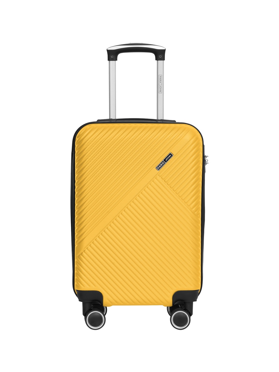 Aurora 20-Inch Cabin Luggage with Combination Lock and 8-Spinner Wheels, Yellow