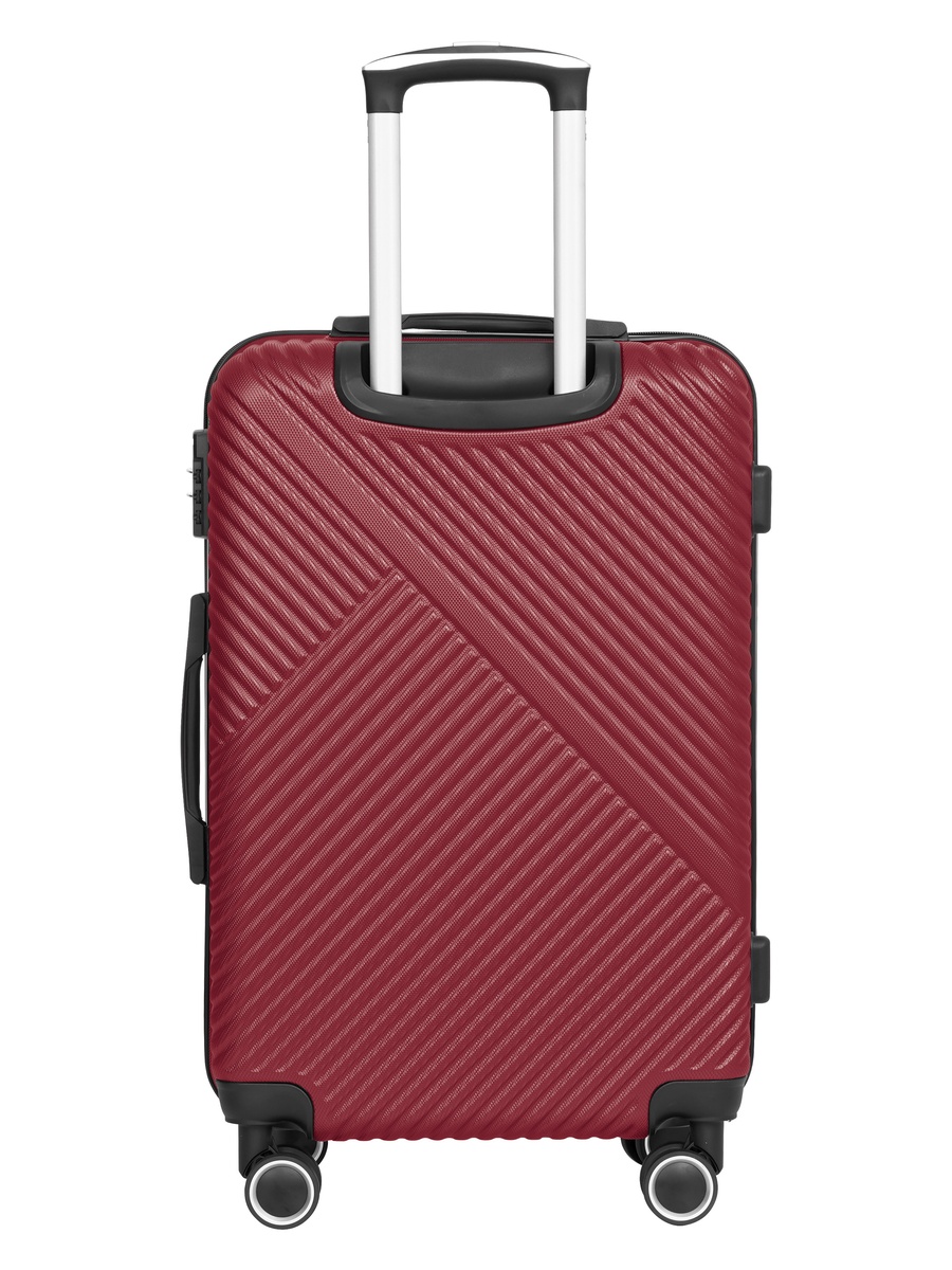 Aurora 24-Inch Medium Luggage with Combination Lock and 8-Spinner Wheels, Burgundy