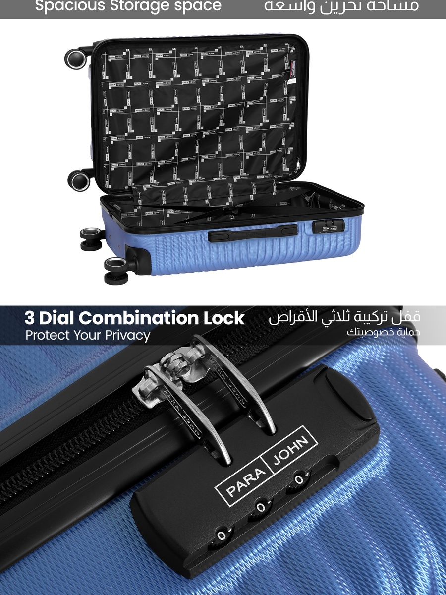 Aurora 28-Inch Large Luggage with Combination Lock and 8-Spinner Wheels, Navy Blue