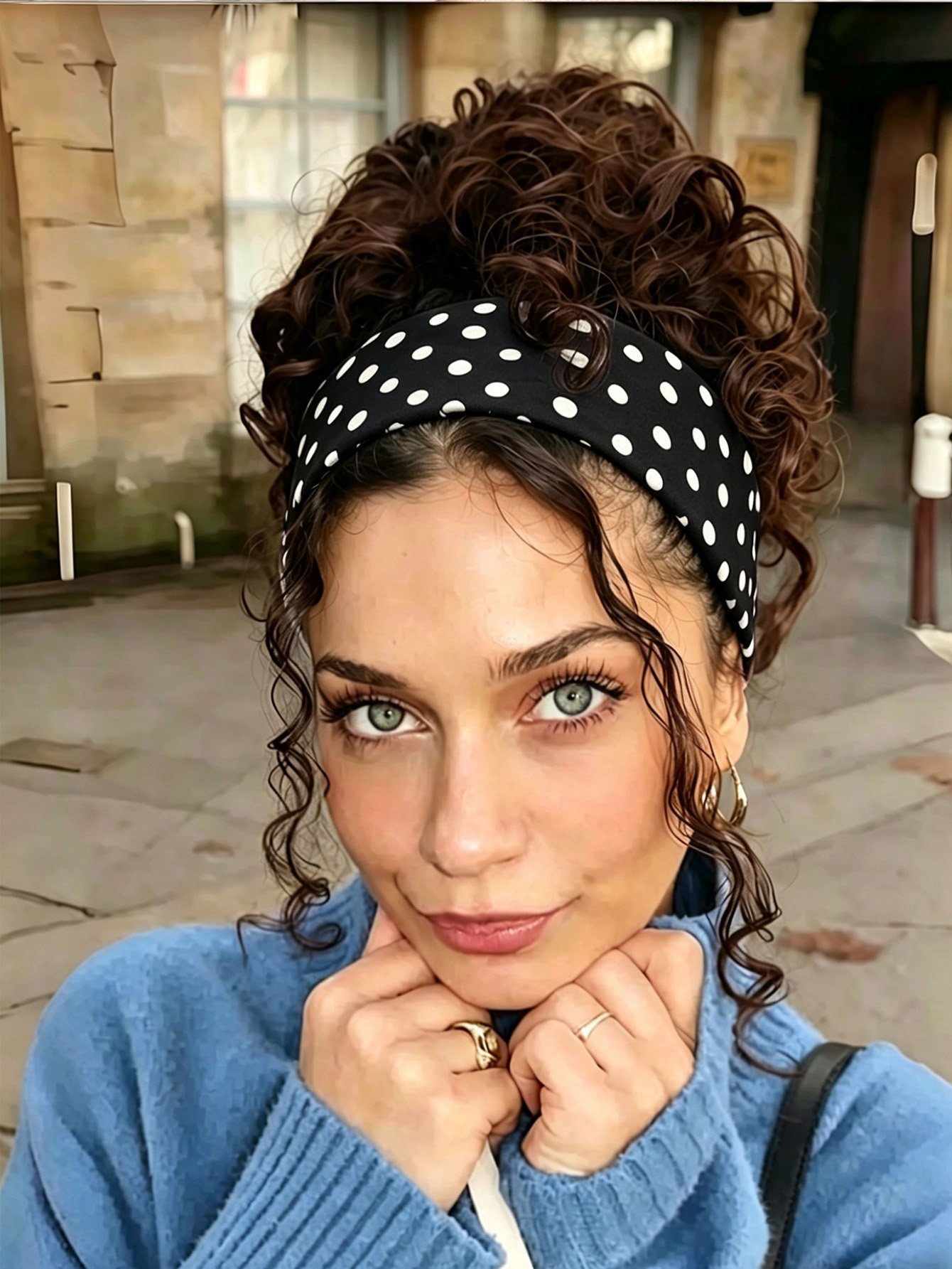 Set of 2 - Polka Dot Elasticated Headband