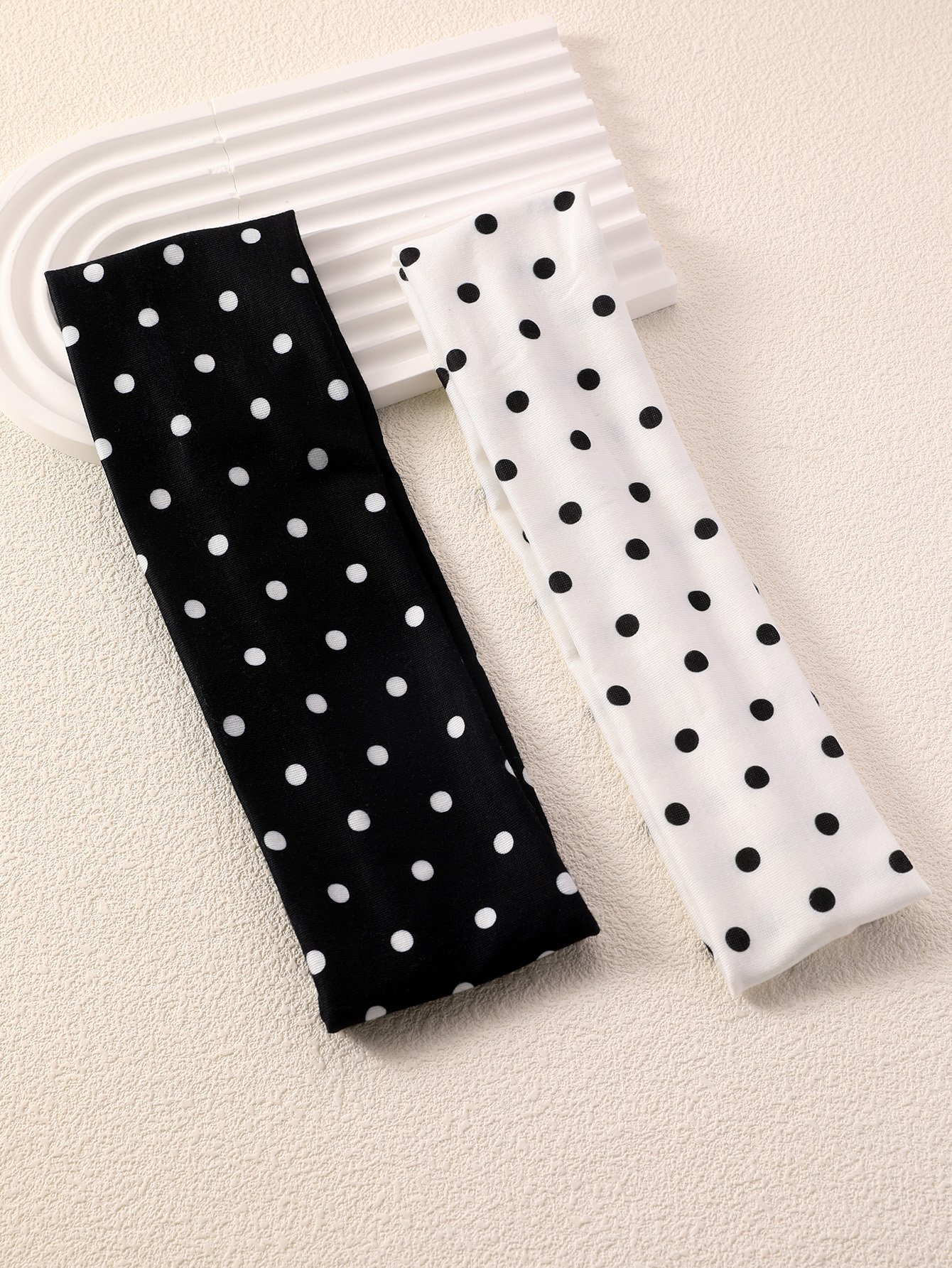 Set of 2 - Polka Dot Elasticated Headband