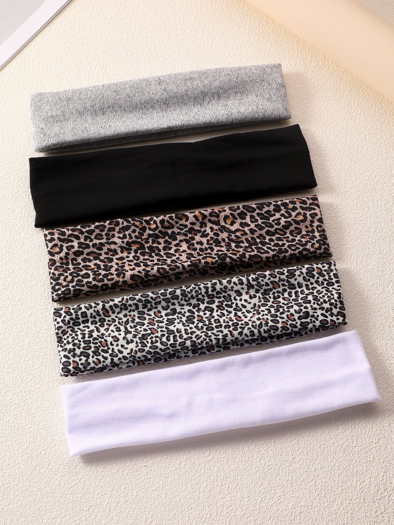 Set of 5 - Animal Print Elasticated Headband