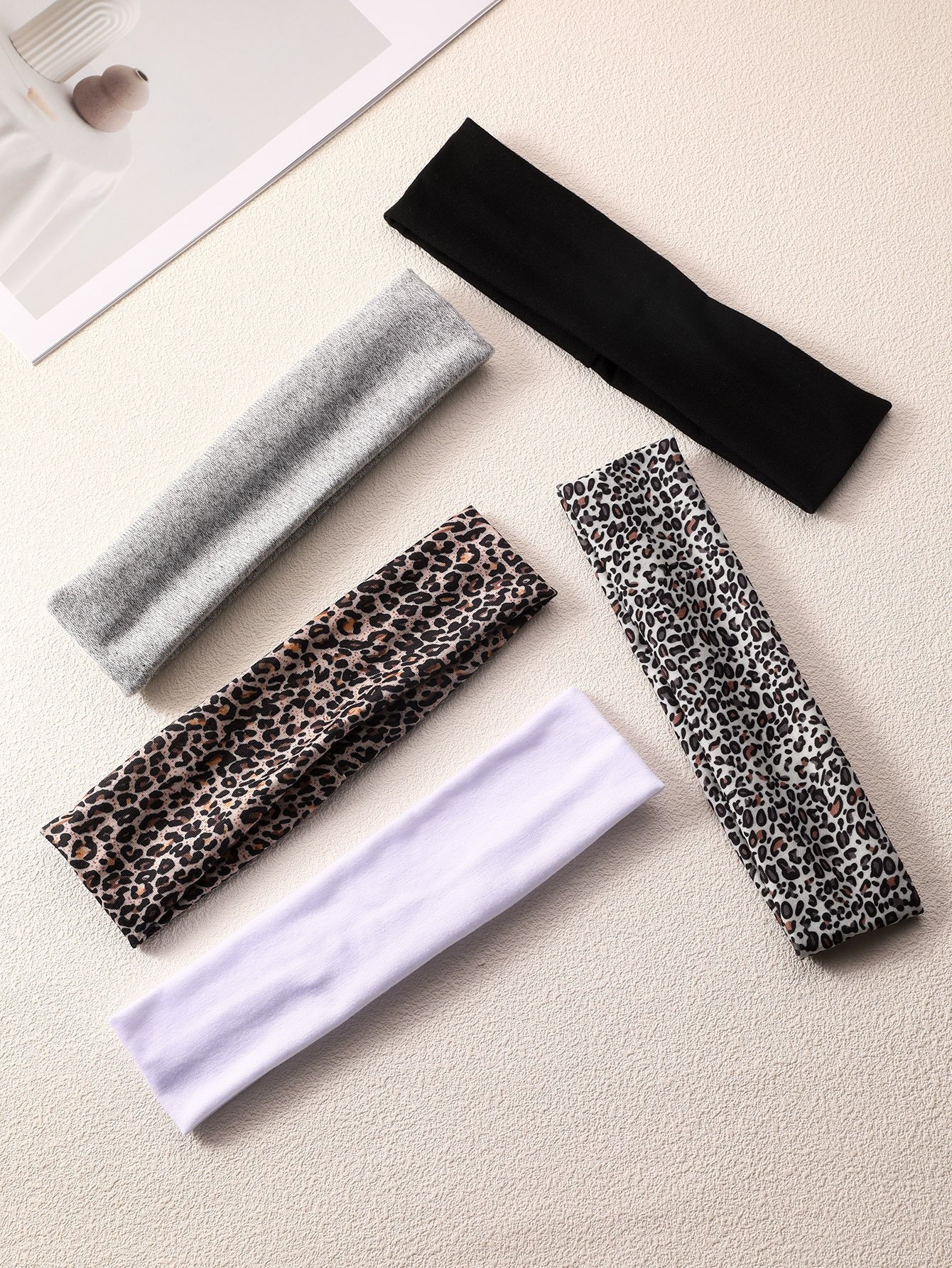 Set of 5 - Animal Print Elasticated Headband