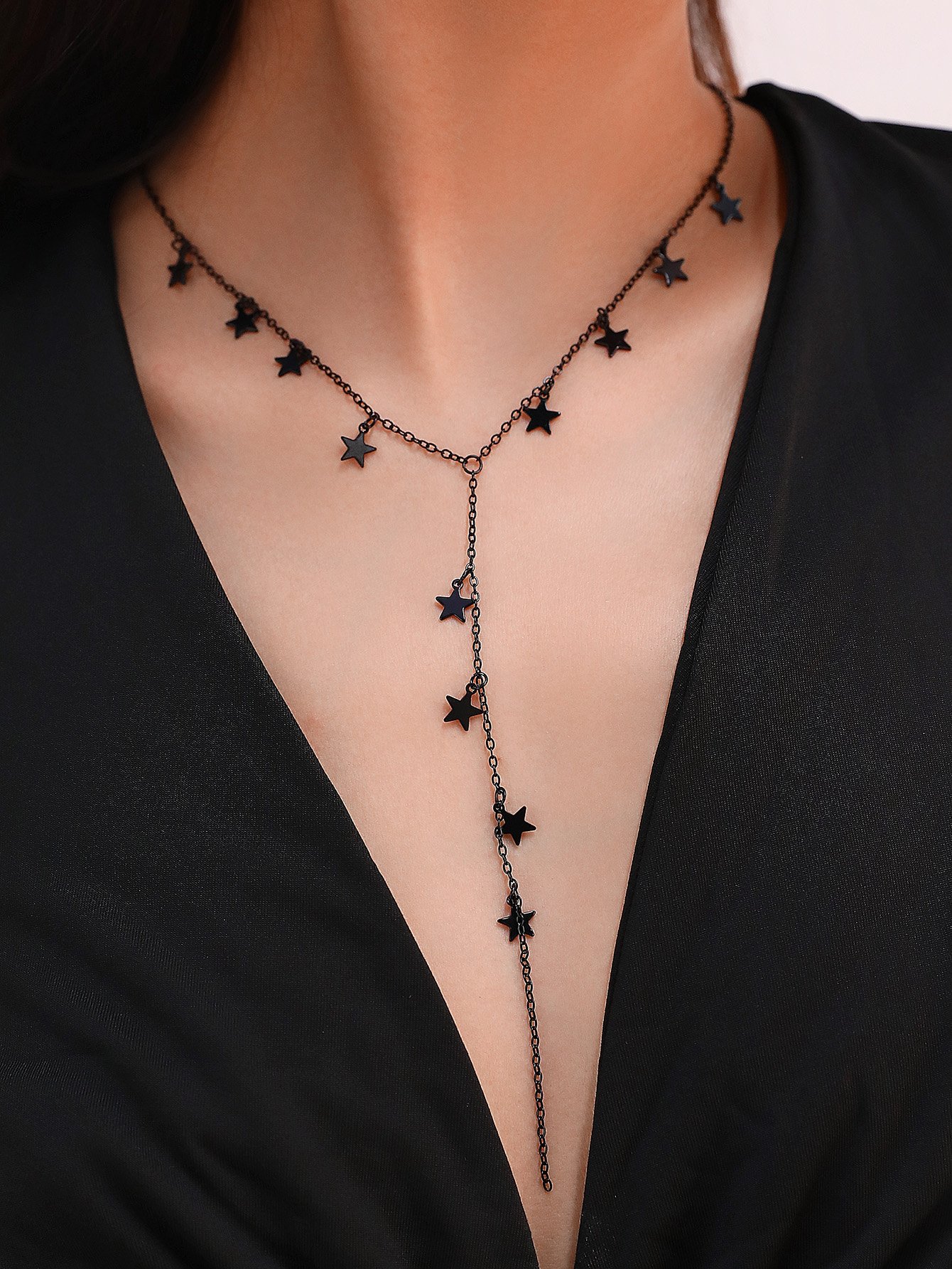 Star Charm Lariat Necklace