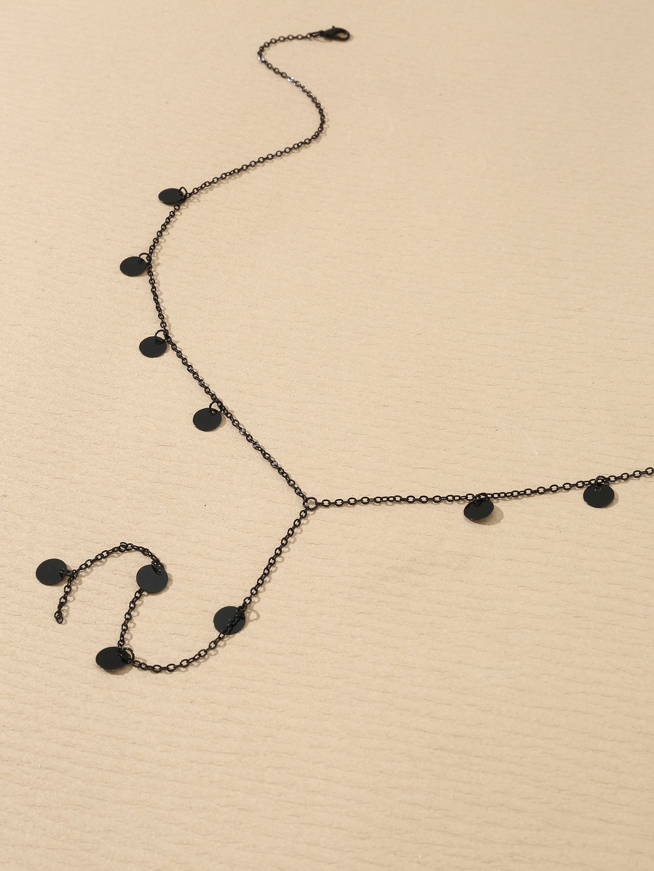 Round Charm Lariat Necklace