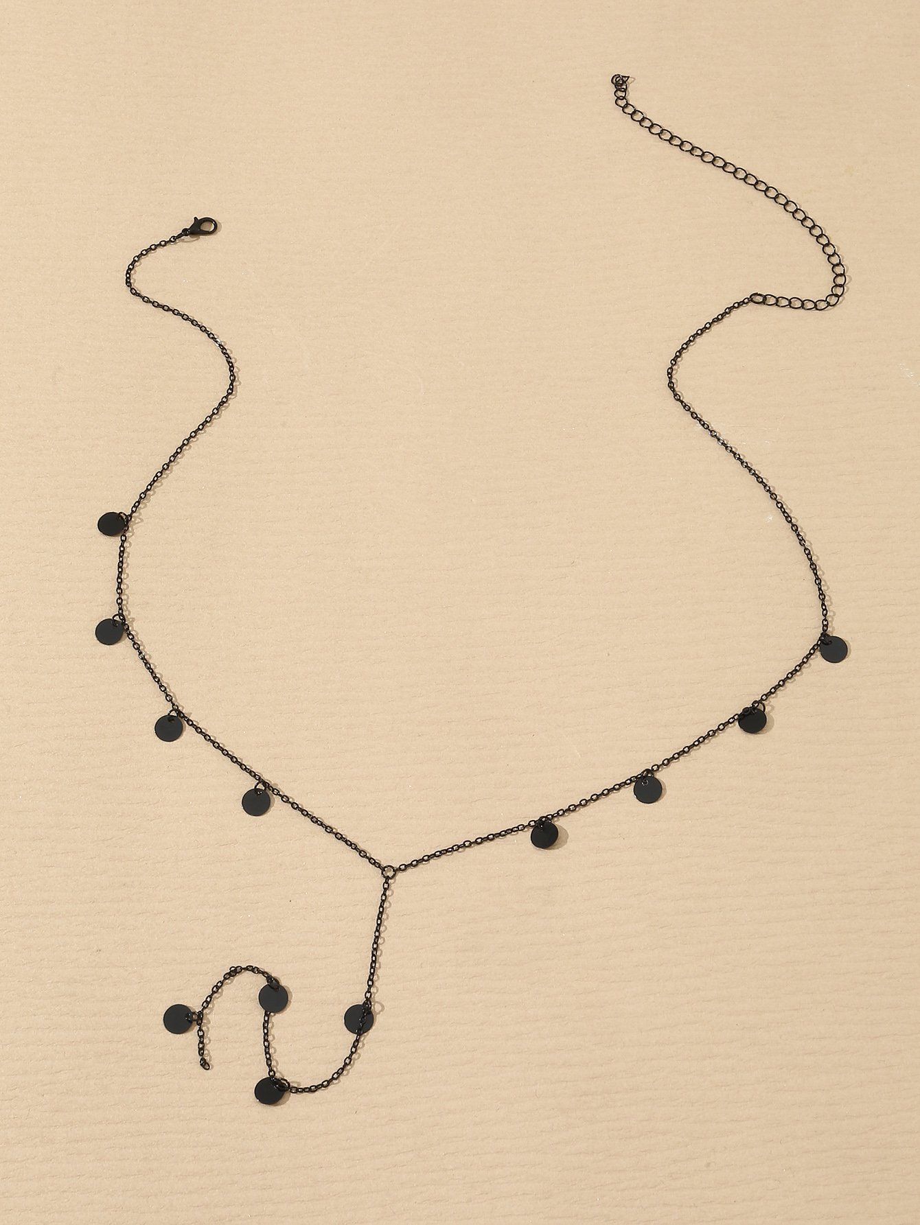 Round Charm Lariat Necklace