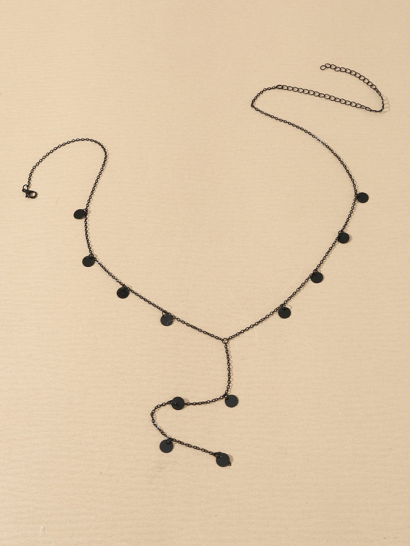Round Charm Lariat Necklace
