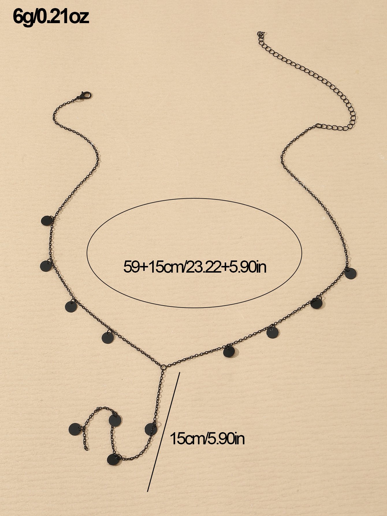 Round Charm Lariat Necklace
