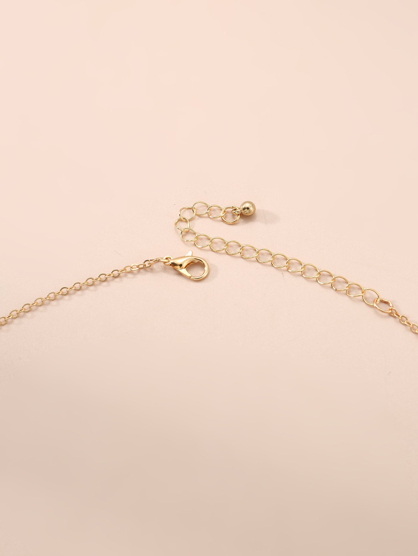 Faux Pearl Lariat Necklace